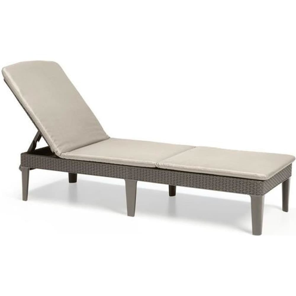 ALLIBERT by KETER ALLIBERT by KETER - Jaipur 4-Positionen-Sonnenliege mit Kissen - Rattan-Imitation - Farbe Cappuccino. - Bild 1