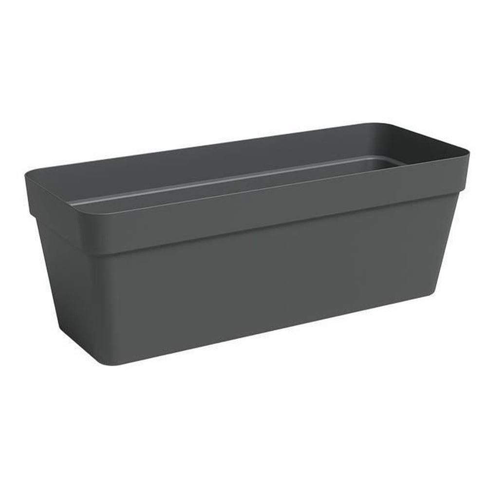 ARTEVASI Pflanzkübel – Kunststoff – Anthrazit – Rechteckig – L 49,9 x T 20 x H 18,1 cm – ARTEVASI