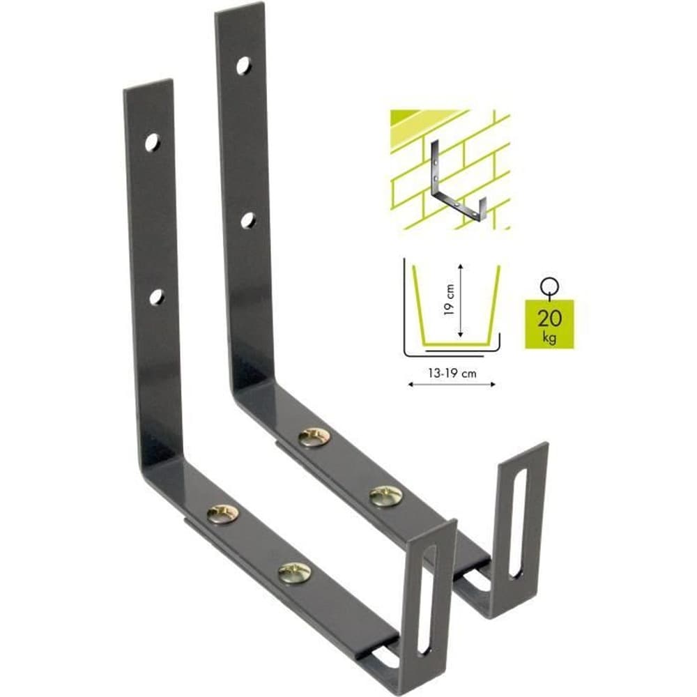 GARDEN ID Wandhaken &ndash; GARDEN ID &ndash; 1x verstellbar &ndash; Vielseitig &ndash; Tragkraft 20 kg &ndash; Intelligentes Design - Bild 1