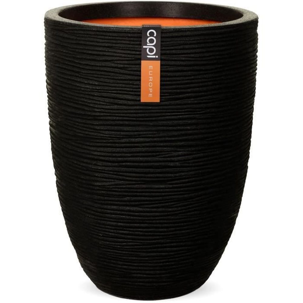 CAPI EUROPE Elegante, niedrige Vase &ndash; CAPI EUROPE &ndash; RIB NL &ndash; 46 x 58 cm &ndash; Schwarz - Bild 1
