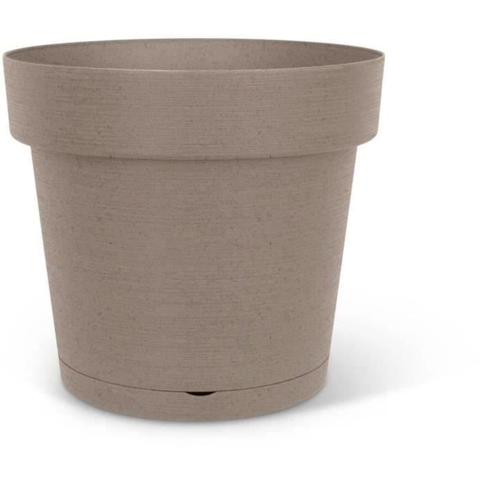 GARDEN ID Wasserauffangtopf - GARDEN ID Glamour - Taupe 40 cm - K&ouml;rnige Oberfl&auml;che - F&uuml;r drinnen und drau&szlig;en - Elegantes Design - Enth&auml;lt Holz. - Bild 1