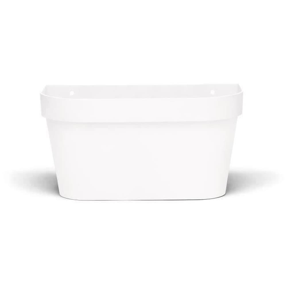 GARDEN ID Wandpflanzgef&auml;&szlig; &ndash; GARDEN ID Star &ndash; Wei&szlig; 36 x 16 cm &ndash; Wasserreservoir mit &Uuml;berlaufsystem &ndash; Recycelt und zu 100 % recycelbar - Bild 1