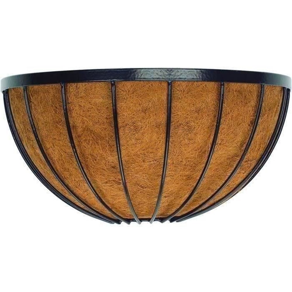 GARDEN ID Wandkorb mit Kokosnuss - GARDEN ID Georgian - 40 x 20 x 20 cm - Hochwertige Kokosnuss - Stabile Konstruktion - Tief genug f&uuml;r optimales Pflanzenwachstum - Bild 1