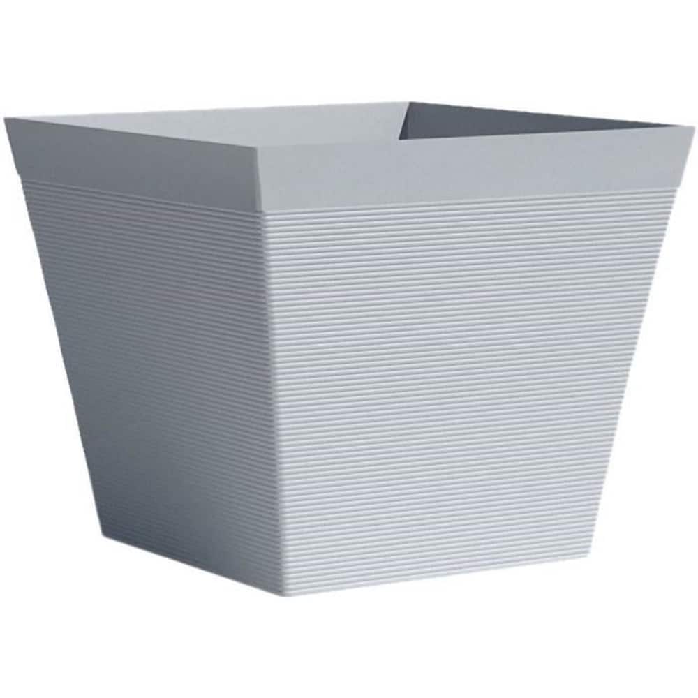 GARDEN ID Quadratischer Topf &ndash; GARDEN ID &ndash; Green Care Impact Blau-Grau &ndash; 39 x 33 cm &ndash; 10 Jahre Garantie &ndash; 100 % recycelt &ndash; UV- und frostbest&auml;ndig 