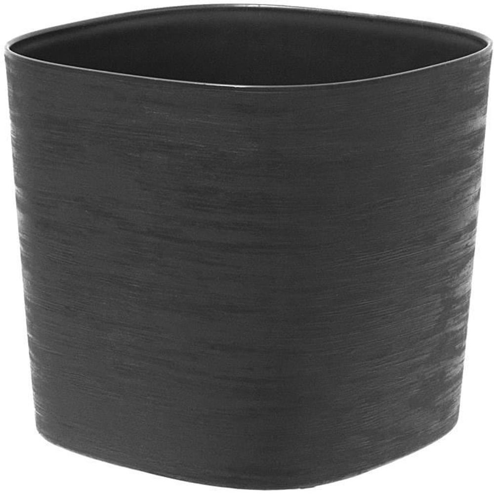 GARDEN ID Topf mit Wasserreservoir - GARDEN ID Respect - Black-Anth 40 x 40 cm - 100% Haushaltsabfall - 100% recycelbar - Strukturierte Oberfl&auml;che. - Bild 1