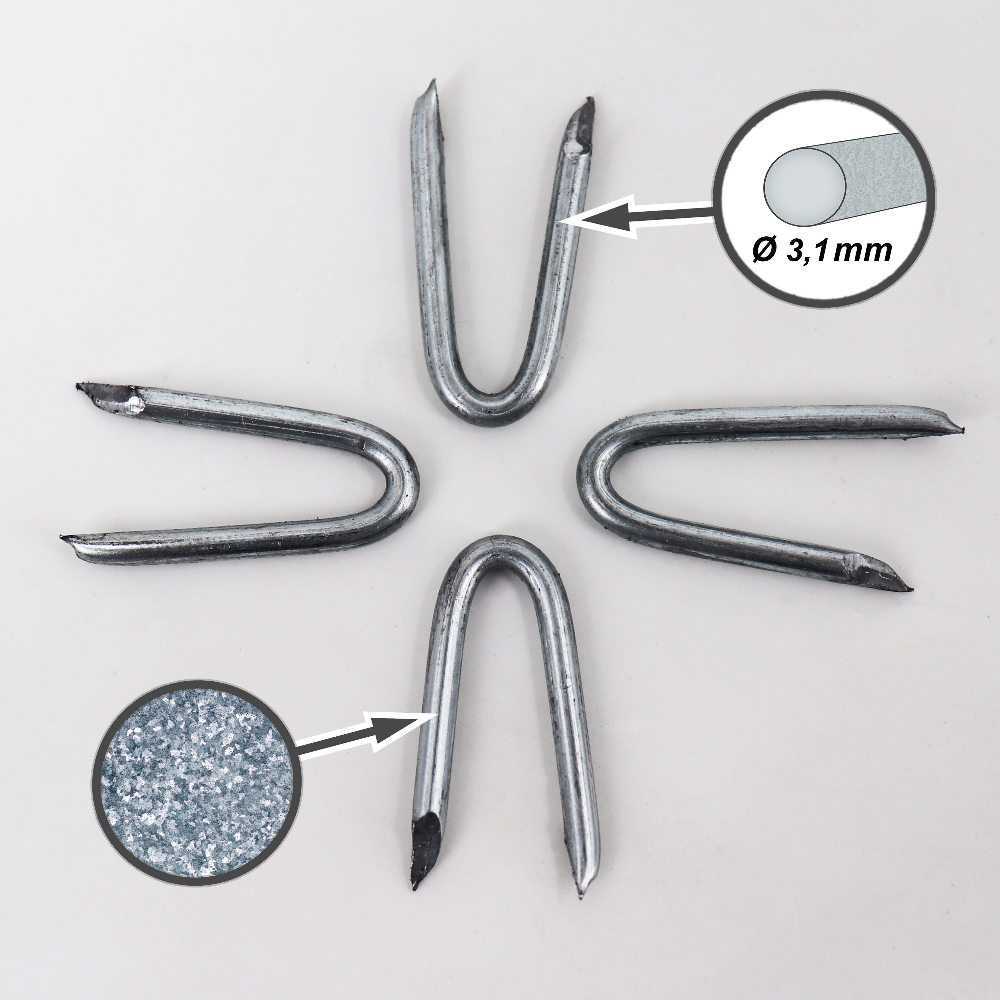 Aquagart 10 kg Krampen Drahtschlaufen Wildzaun Forstzaun Zaun - Bild 1