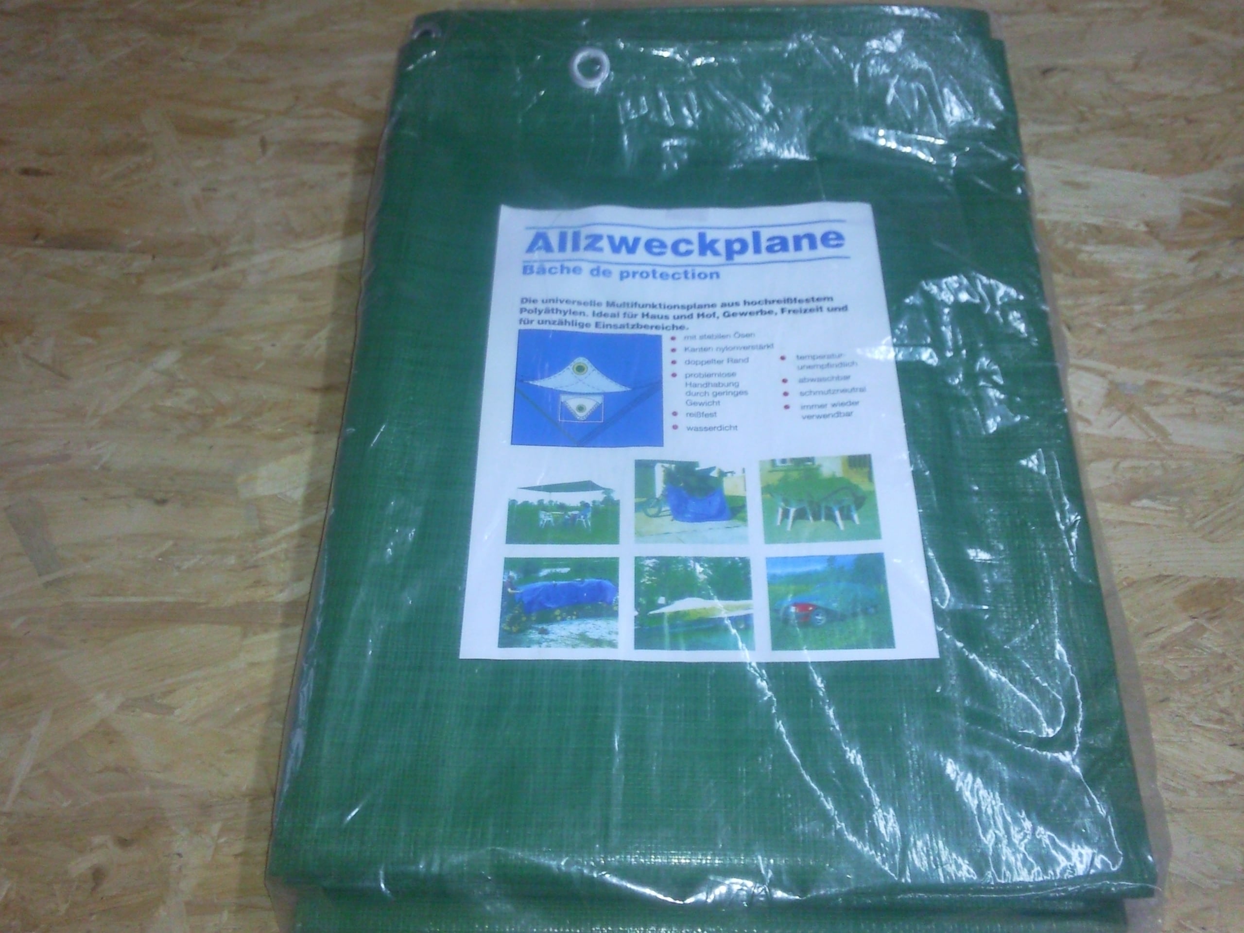 Aquagart Gewebeplane 180g 3m x 4m Abdeckplane Bootsplane Allzweckplane Plane - Bild 1