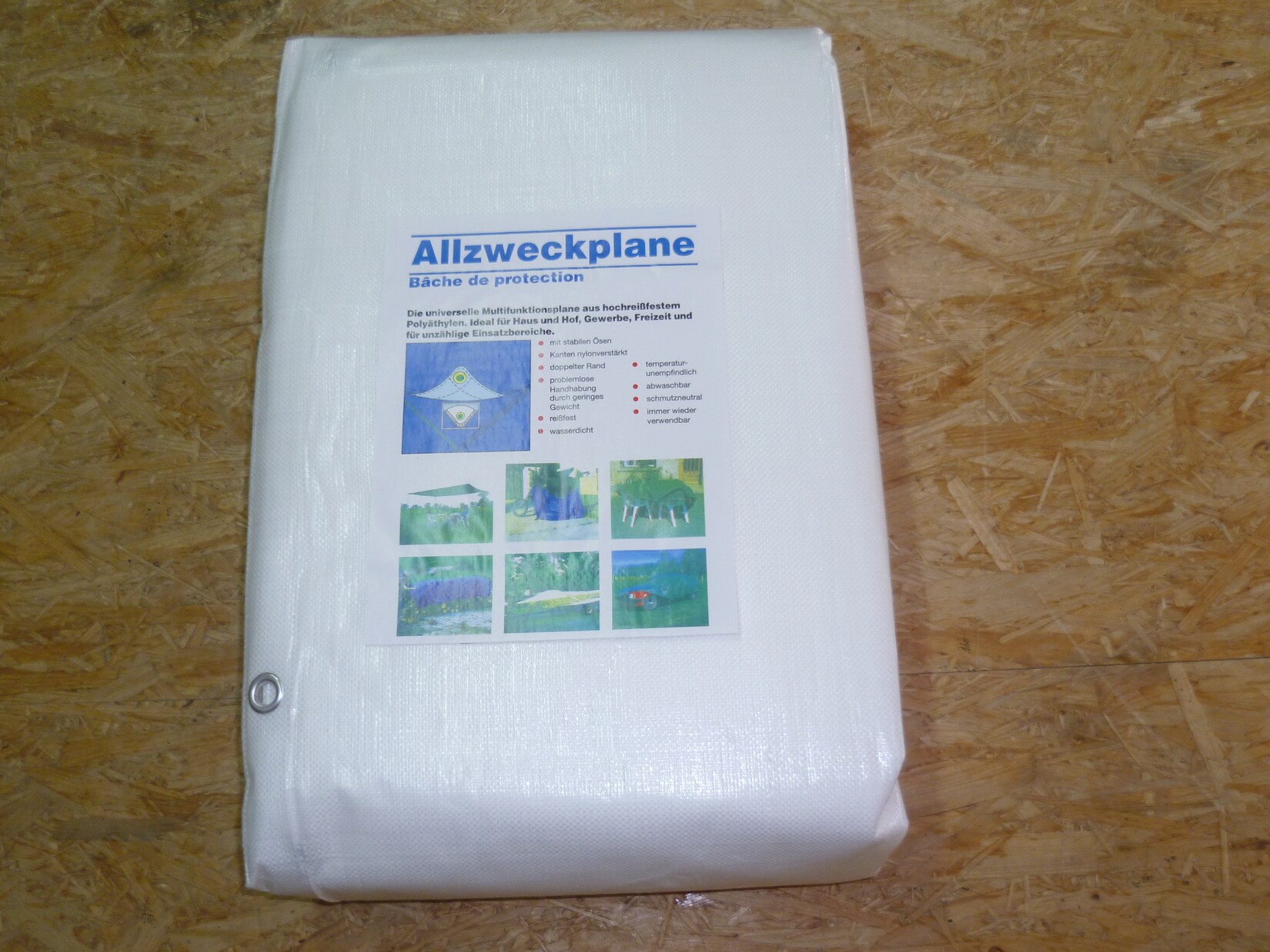 Aquagart Gewebeplane 260g 10m x 12m Abdeckplane Bootsplane Allzweckplane Plane