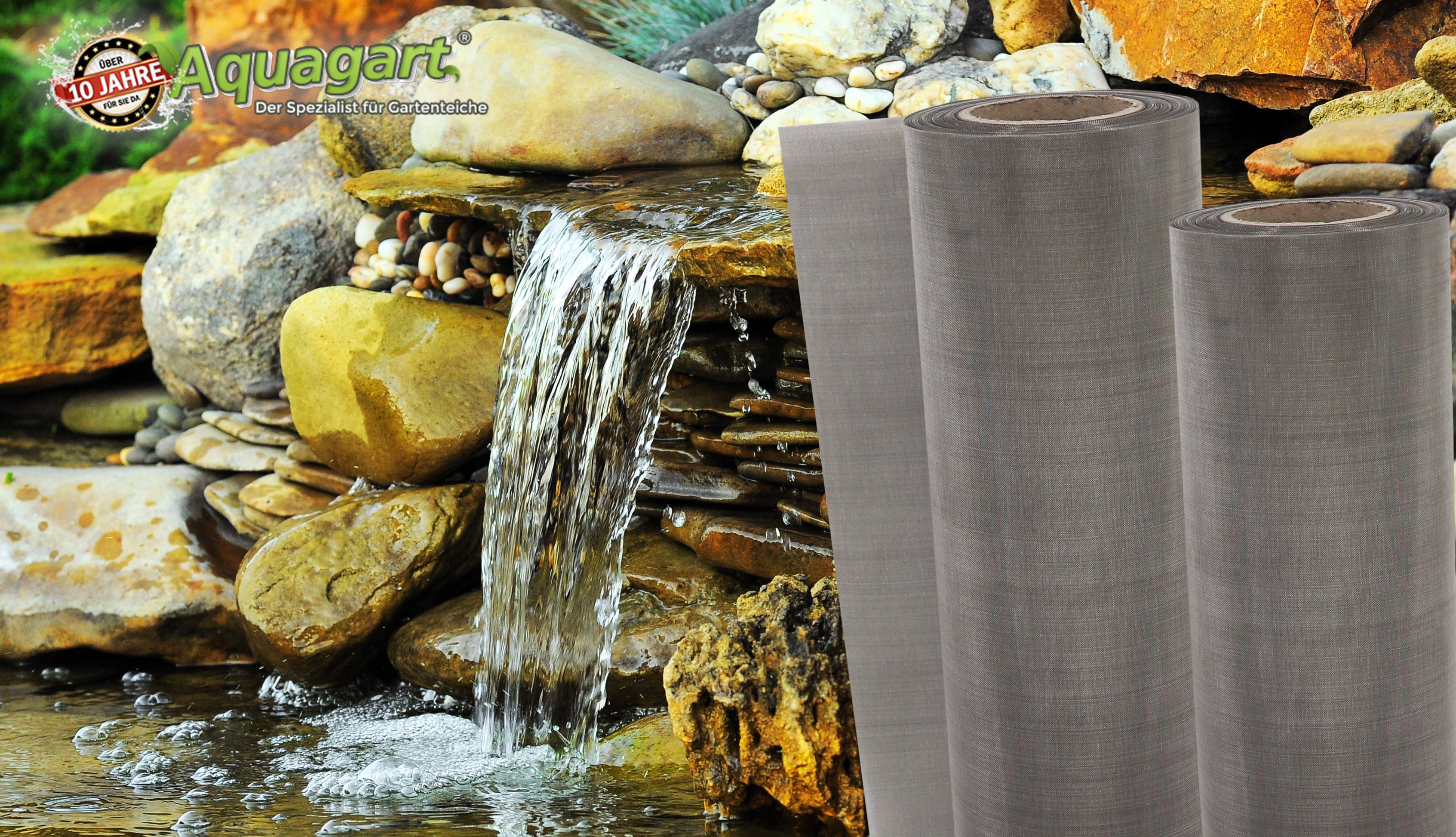 Aquagart 60cm x 50cm Edelstahlgewebe f&uuml;r Siebfilter Bogensieb Sieb Teich - Bild 1