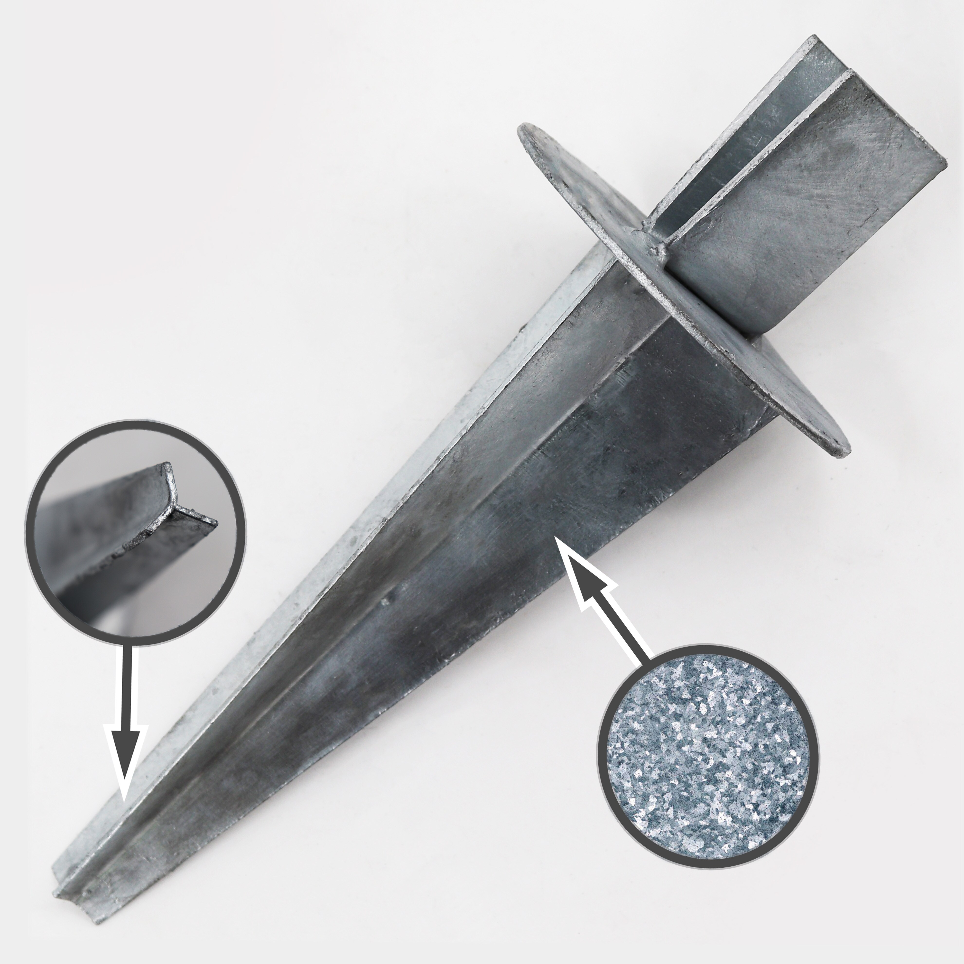 Aquagart 1 Erdteller f&uuml;r Z-Profil Pfahl Wildzaun Forstzaun Knotengeflecht Weidezaun - Bild 1