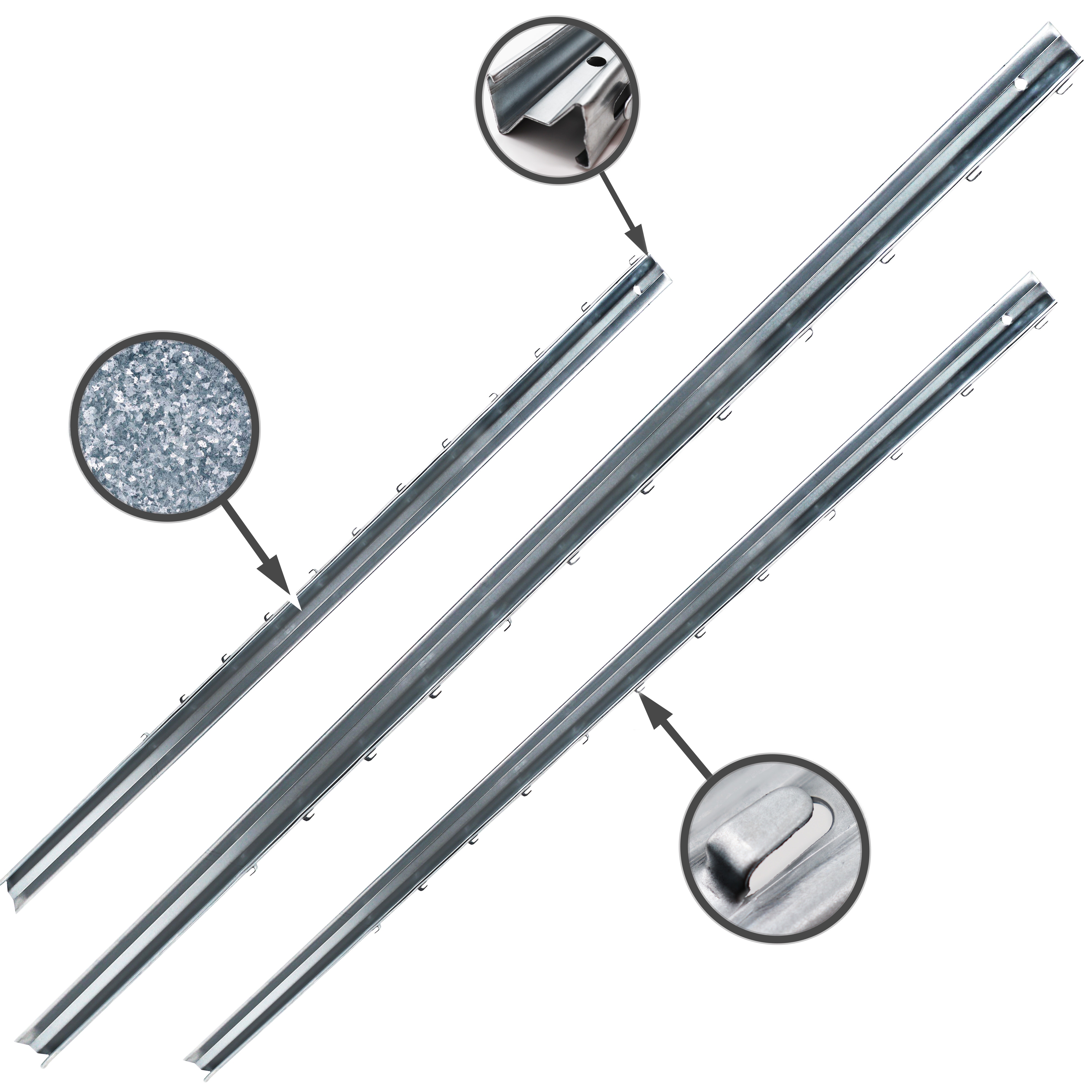 Aquagart 25 Z-Profil Zaunpfosten 2,5m lang Wildzaun Weidezaun Forstzaun - Bild 1