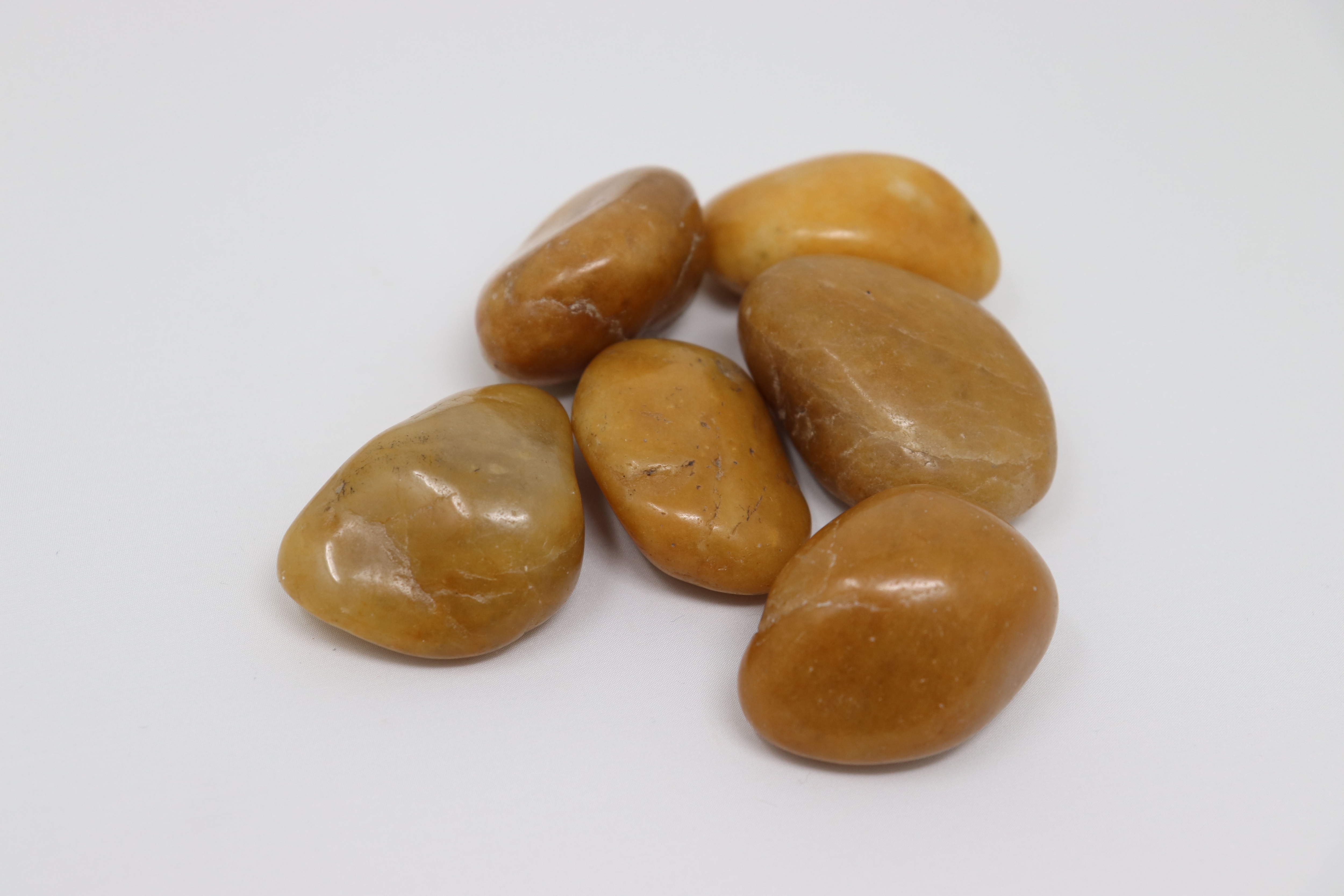 Aquagart 80kg Polierter Kiesel Flusskiesel Kieselsteine Gartenkies Zierkies gelb - Bild 1