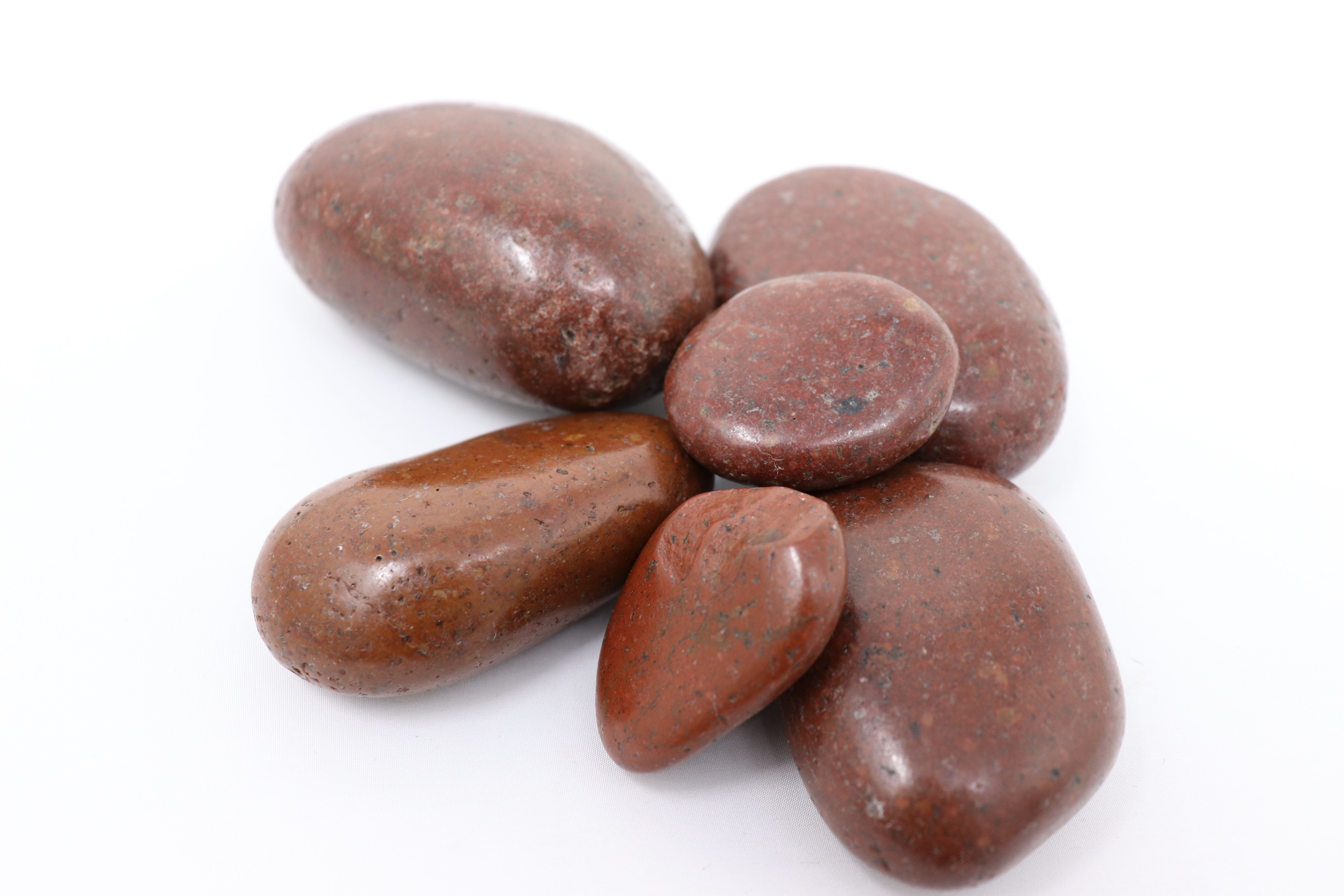 Aquagart 60kg Polierter Kiesel Flusskiesel Kieselsteine Gartenkies Zierkies rot - Bild 1