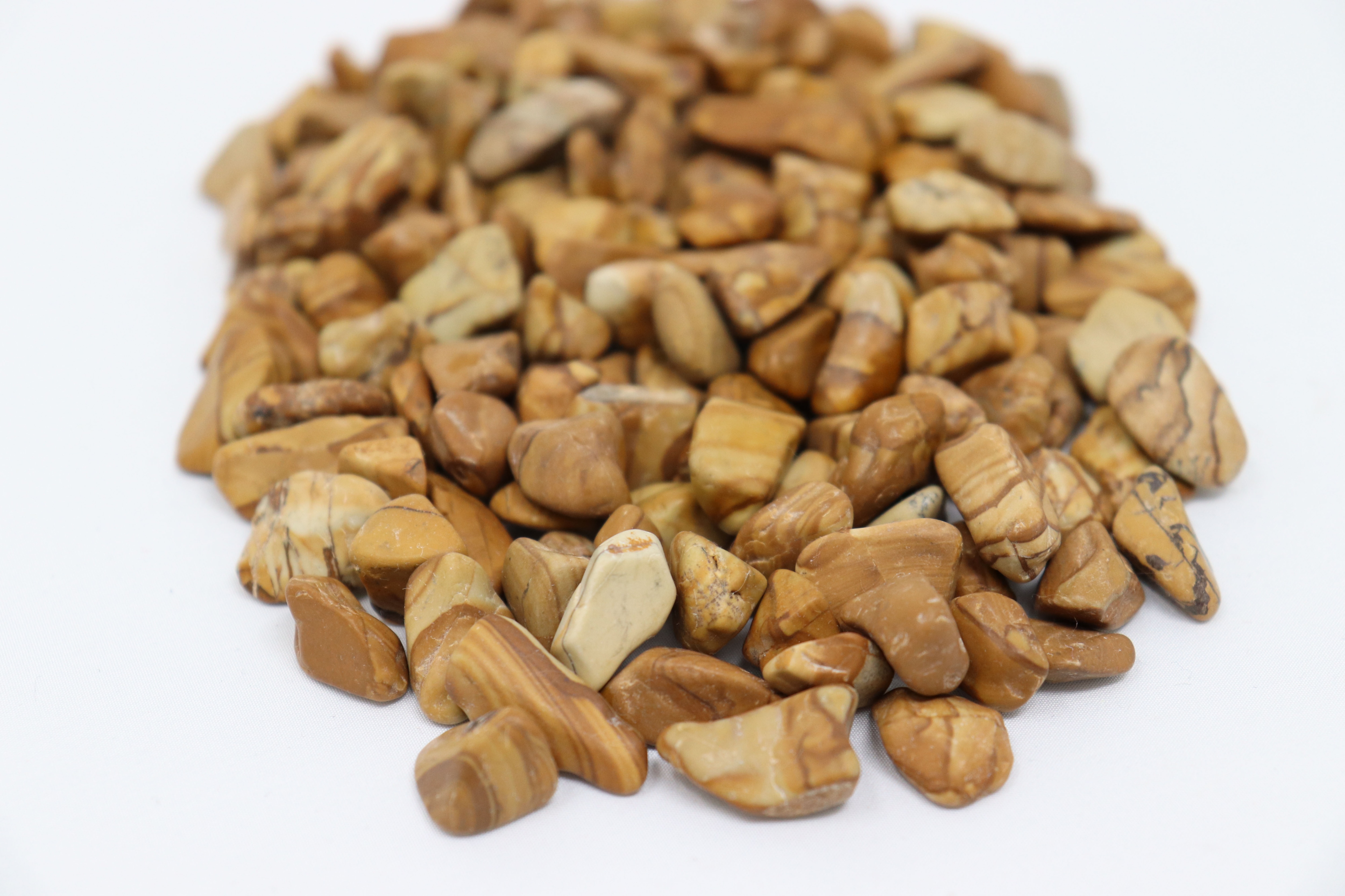 Aquagart 180kg Polierter Splitt Flusskiesel Kieselsteine Gartensplitt Ziersplitt holz - Bild 1