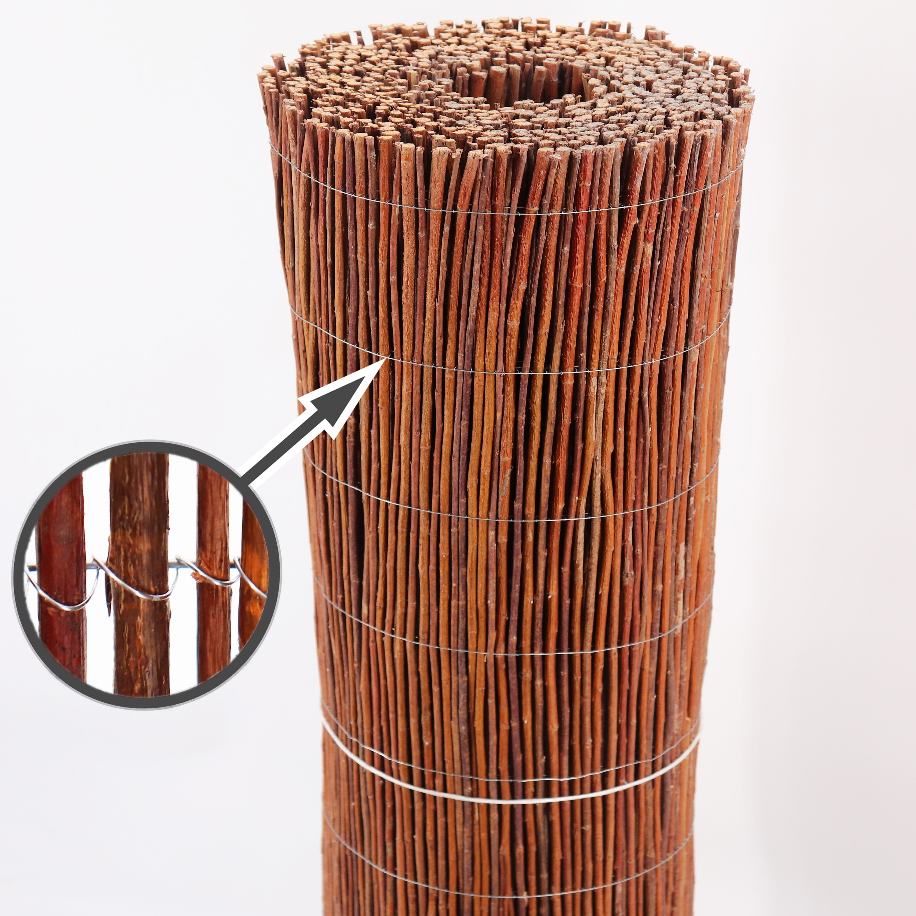 Aquagart Weidenmatte 15m x 90 cm I Sichtschutzmatte aus Weiden Nat&uuml;rlicher Sichtschutz f&uuml;r Garten - Bild 1