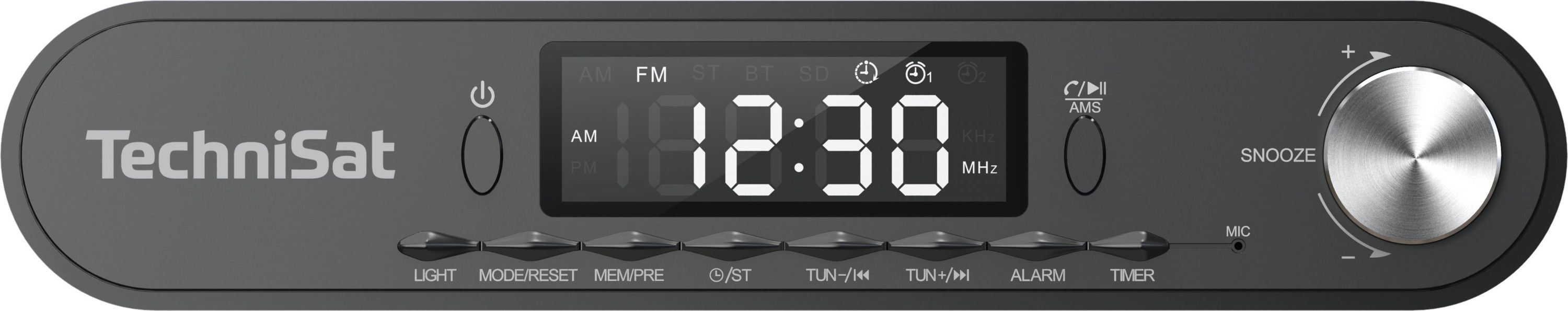 TechniSat Viola K&uuml;chenradio - 5 Watt Unterbau Radio mit UKW/FM, LED Display, Arbeitsleuchte, Timer, Bluetooth, Weckfunktion anthrazit - Bild 1