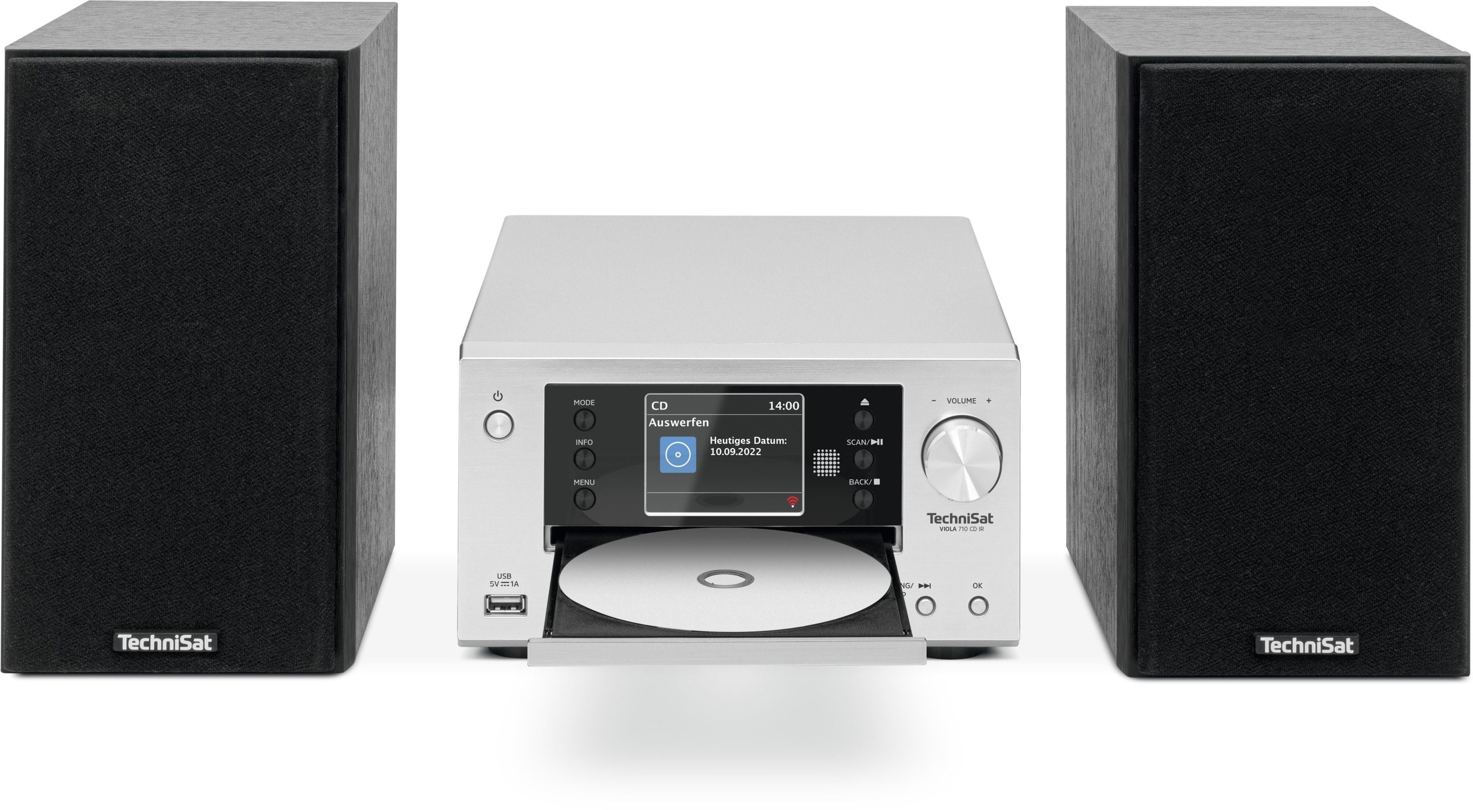 TechniSat VIOLA 710 CD IR | kompakte Hi-Fi-Anlage mit DAB+, CD-Player | silber - Bild 1