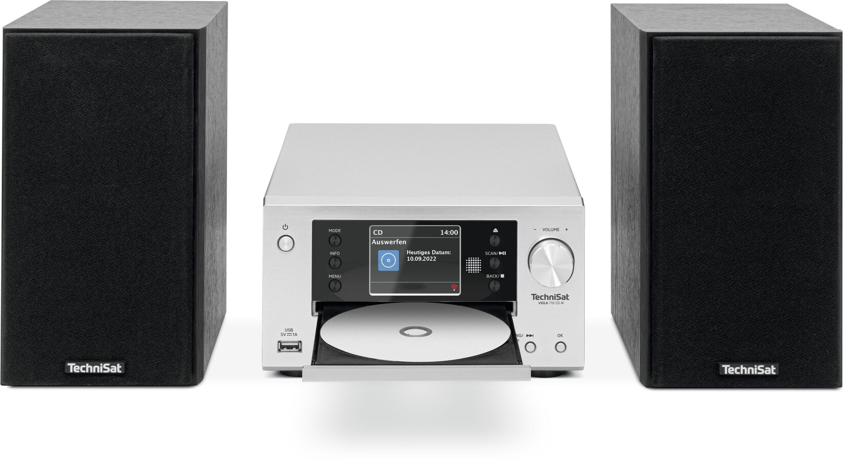 TechniSat VIOLA 710 CD IR   kompakte Hi-Fi-Anlage mit DAB+, CD-Player   silber | 04019588029378