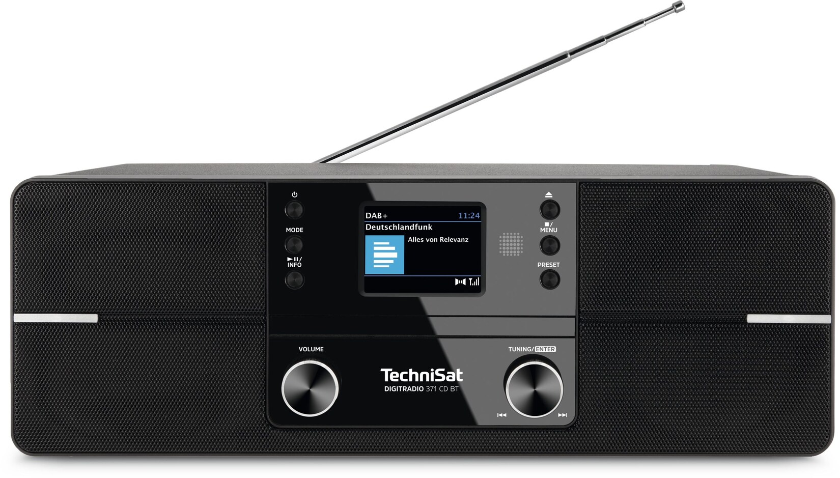 TechniSat DIGITRADIO 371 CD BT   DAB+/UKW Radio Kompaktanlage mit Bluetooth schwarz | 04019588029484