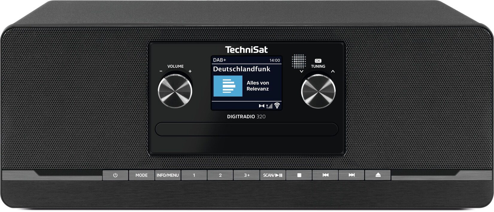 TechniSat DIGITRADIO 320 - 10W DAB+/UKW Radio mit CD, Bluetooth, Fernbedienung schwarz