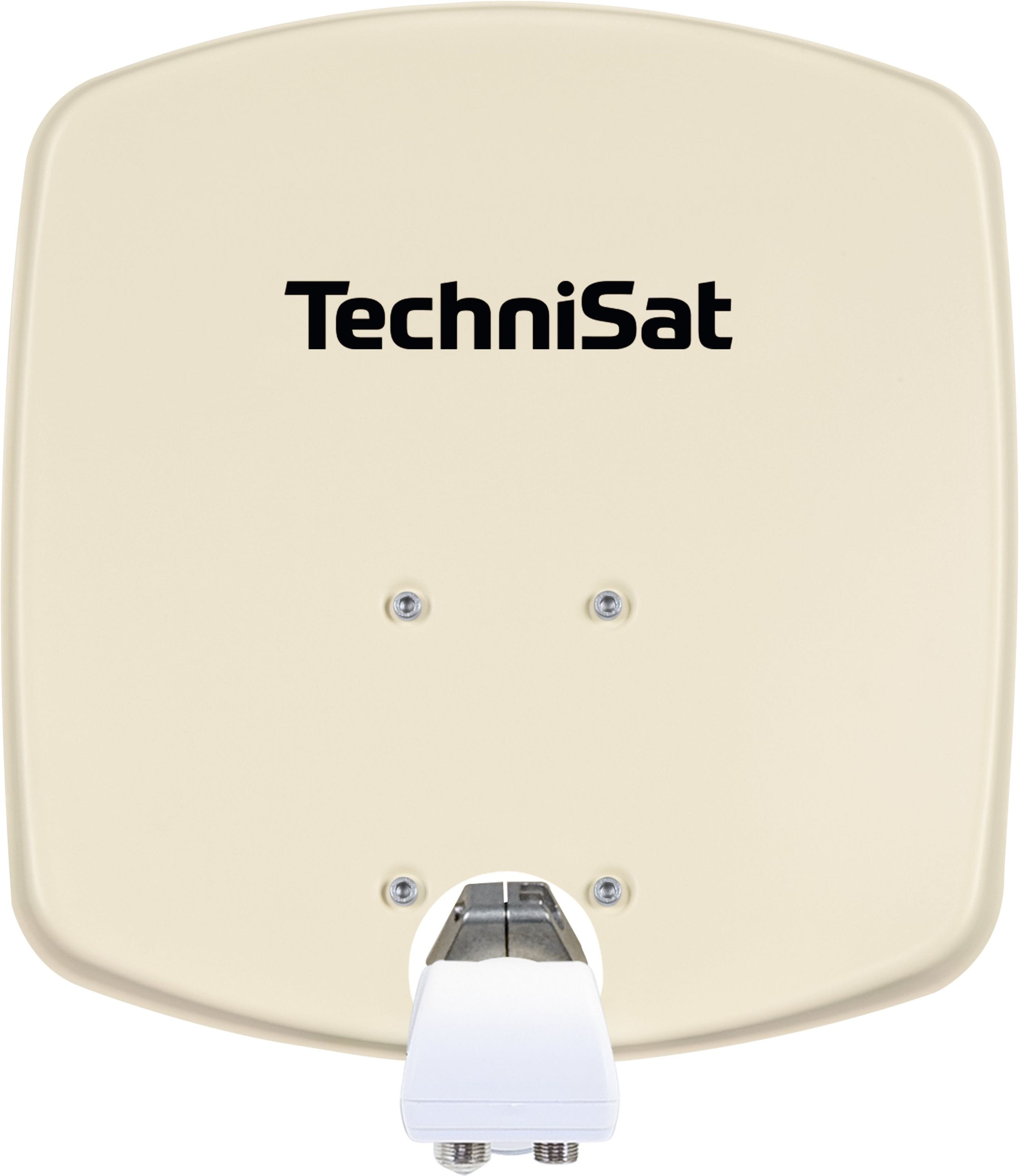 TechniSat DIGIDISH 33 | Sat-Sch&uuml;ssel mit Twin-LNB & Wandhalterung, 2 TN beige - Bild 1