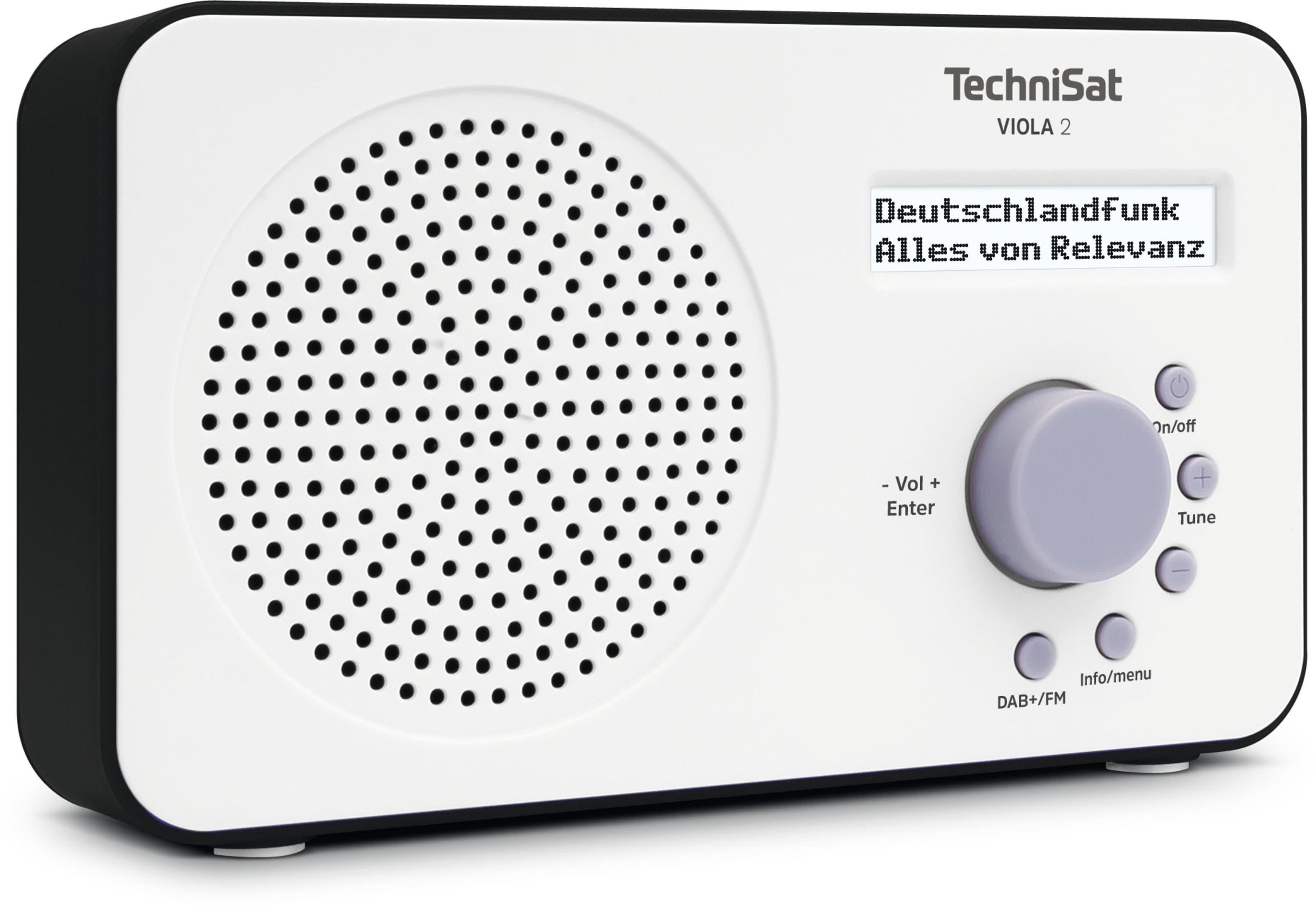 TechniSat VIOLA 2 | tragbares 1 Watt DAB+ Radio mit LC-Display wei&szlig;/schwarz - Bild 1