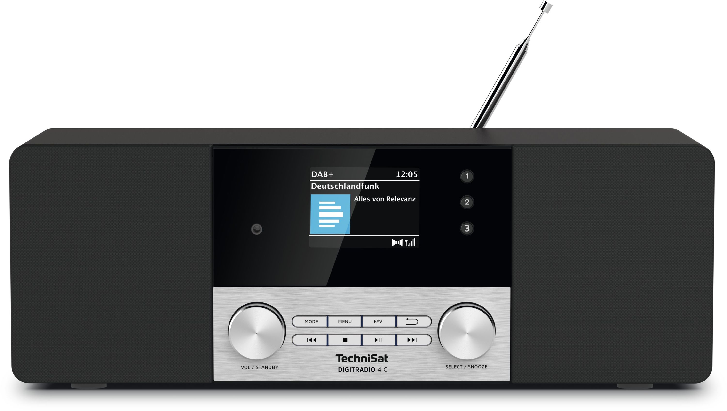 TechniSat DIGITRADIO 4 C | DAB+/ UKW-Stereoradio mit Farbdisplay schwarz/silber - Bild 1
