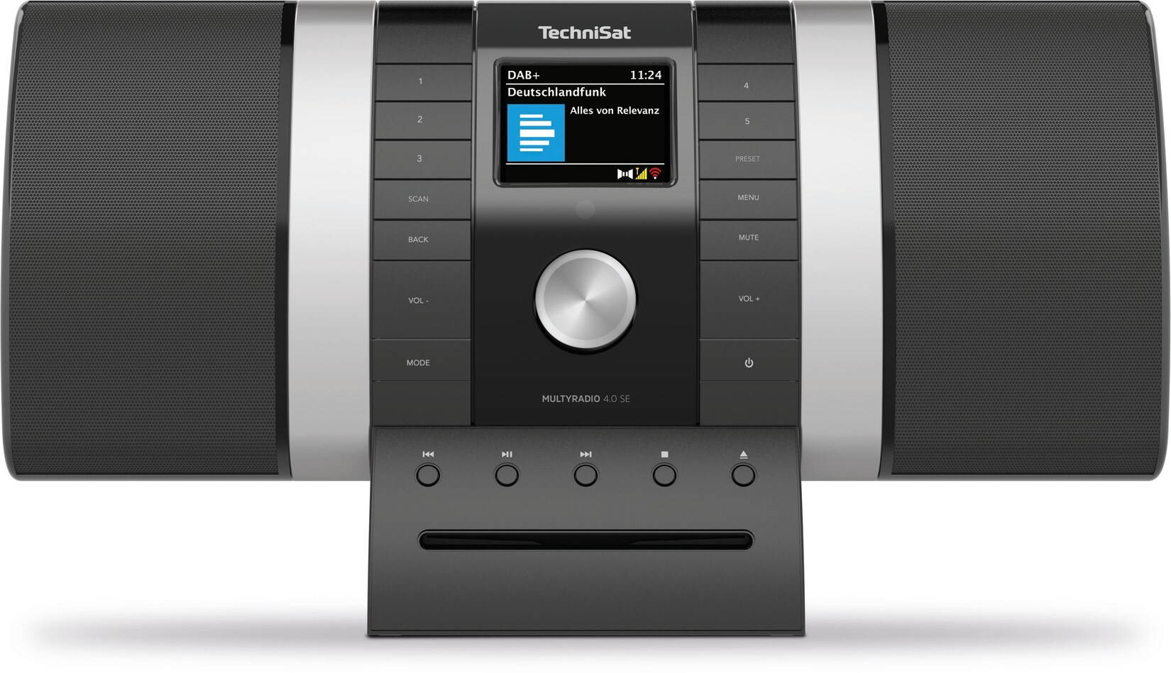 TechniSat MULTYRADIO 4.0 SE DAB+/UKW/Internet Radio mit CD-Player und Bluetooth schwarz/silber | 04019588039834
