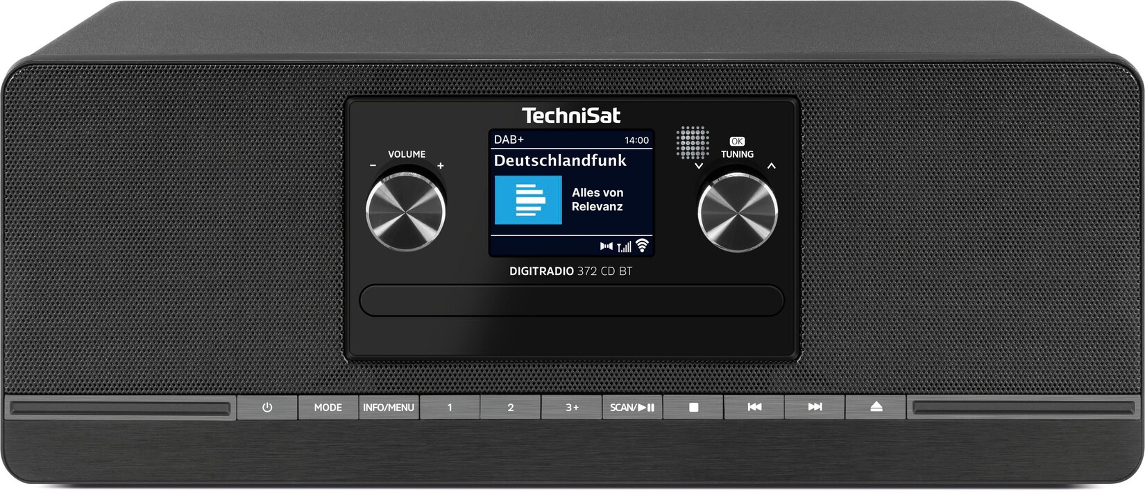 TechniSat DIGITRADIO 372 CD BT - 10 W DAB+ Digitalradio, UKW, CD, Bluetooth, Fernbedienung schwarz