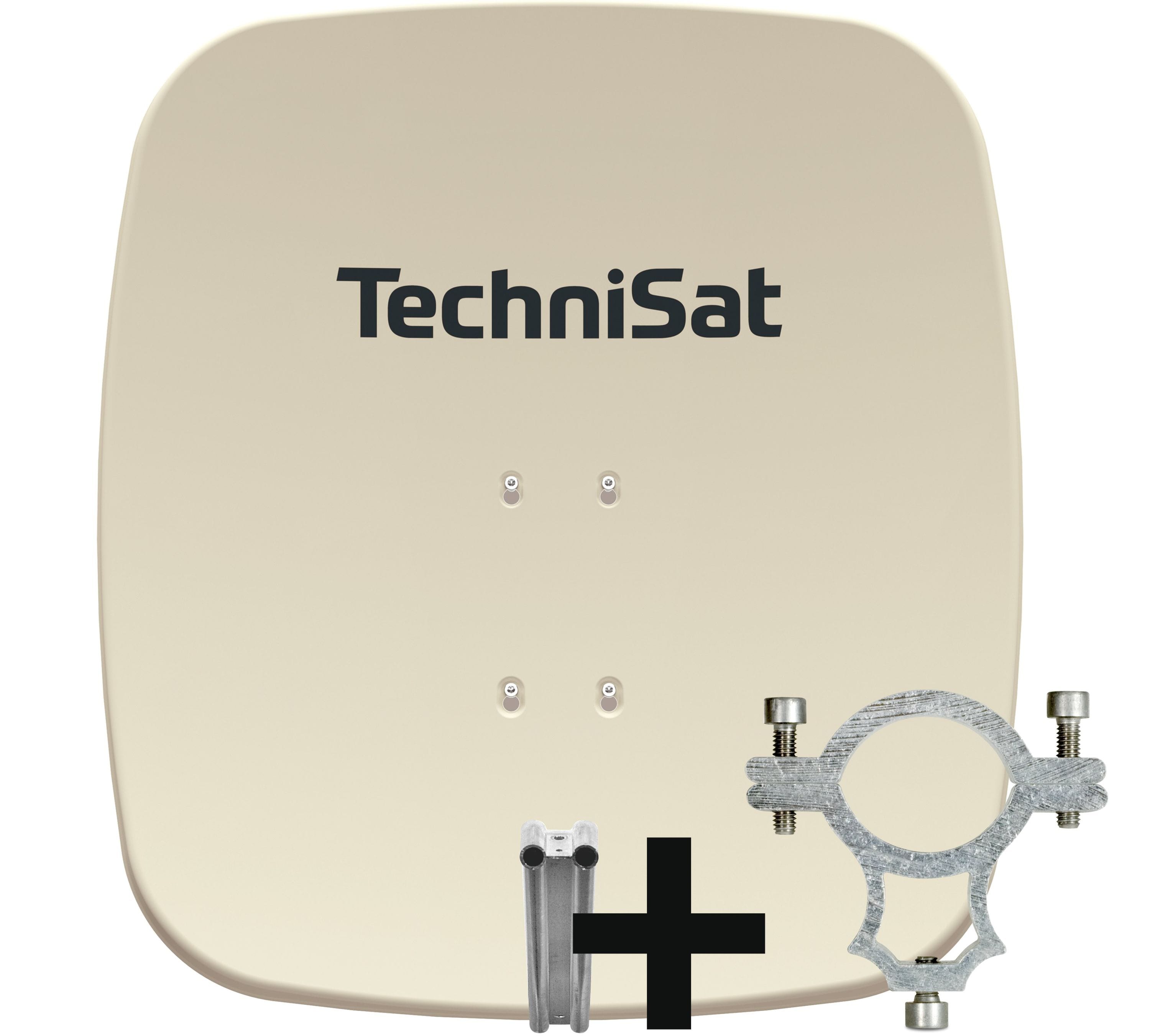 TechniSat SATMAN 65 PLUS | Sat-Antenne inkl. Halteschelle und Halterung | rot beige - Bild 1