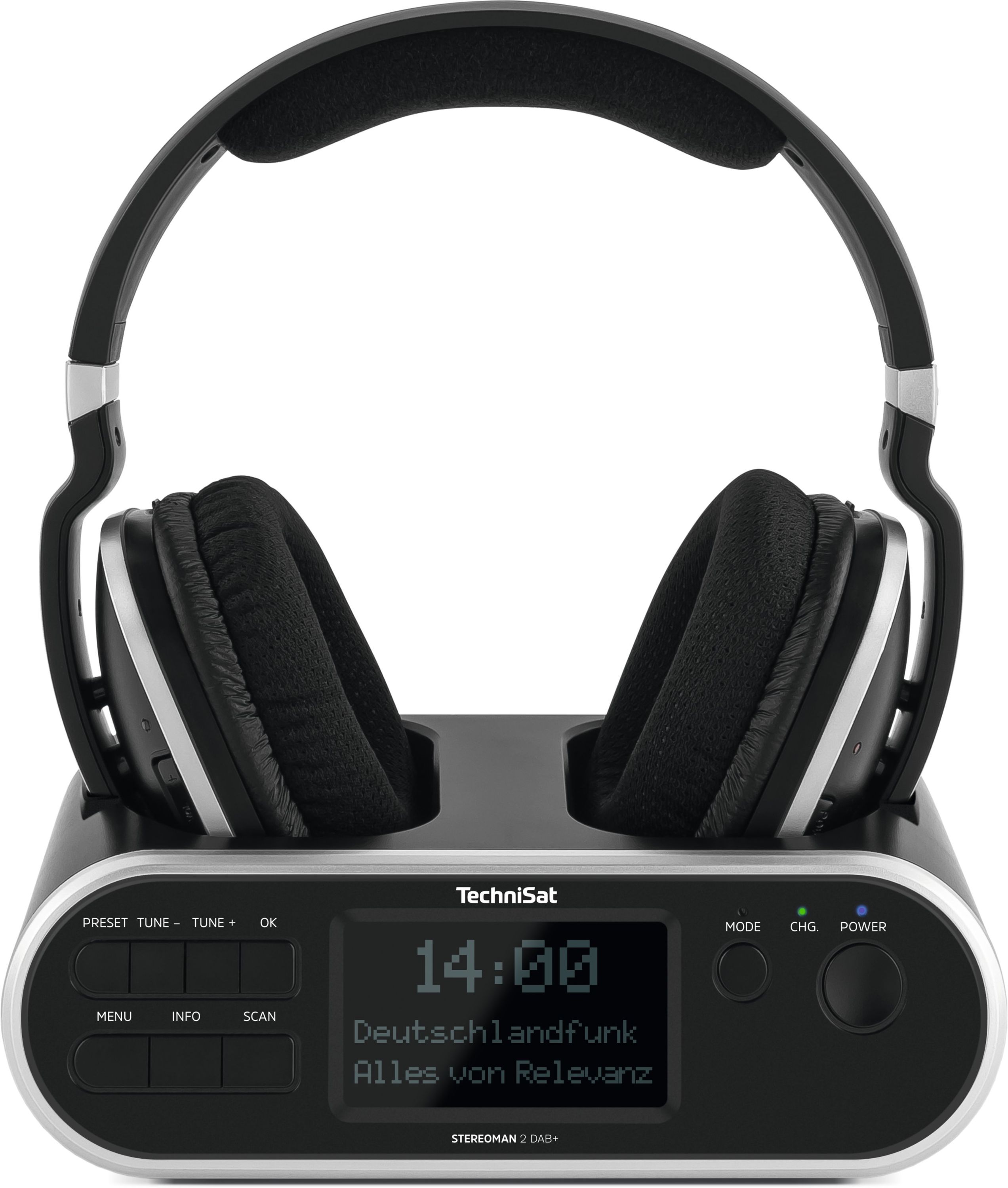 TechniSat STEREOMAN 2 | kabelloser DAB+ Funkkopfh&ouml;rer mit Dockingstation - Bild 1