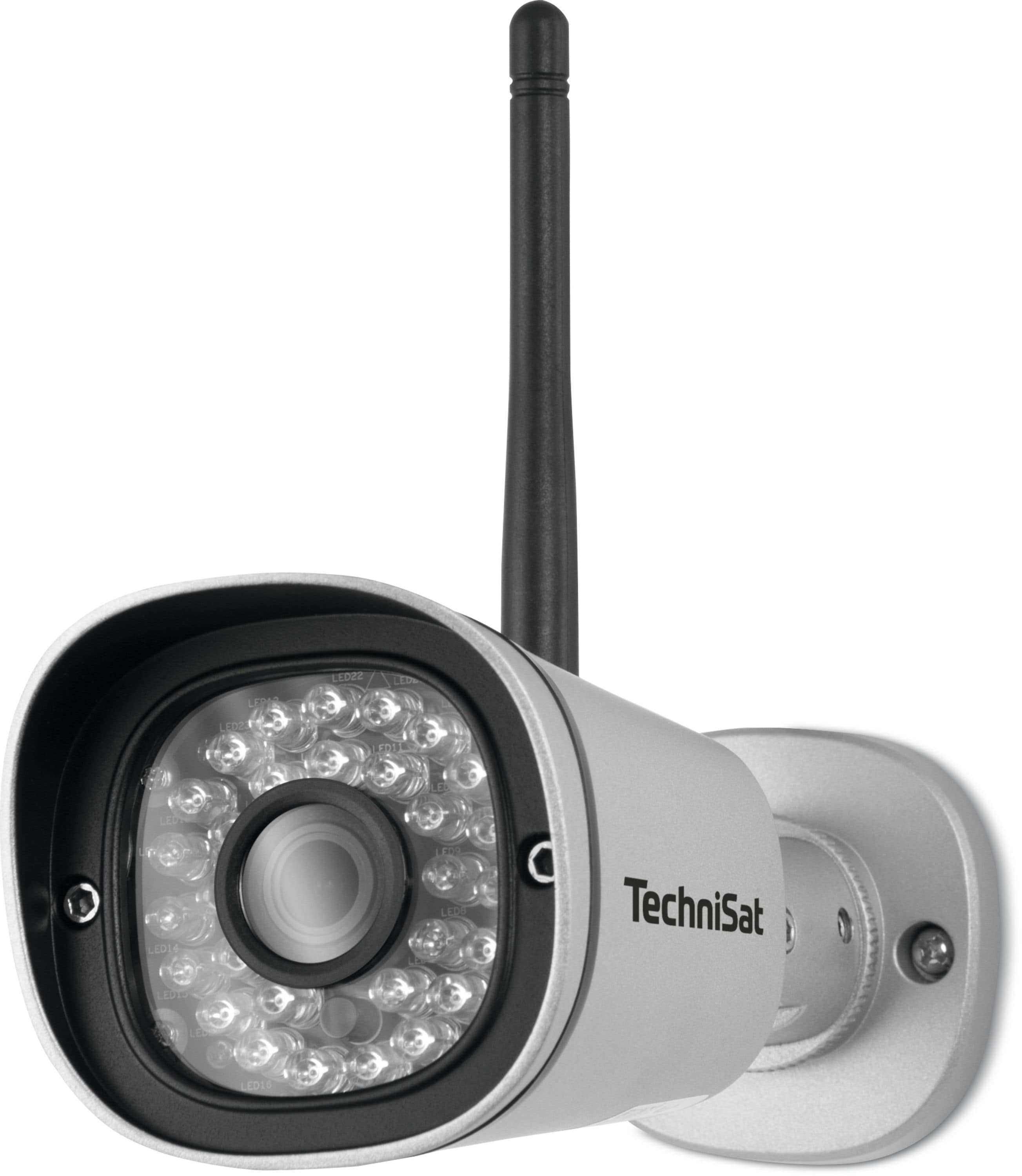 TechniSat Au&szlig;enkamera 1 | Full HD &Uuml;berwachungskamera, Nachtsicht  | silber - Bild 1