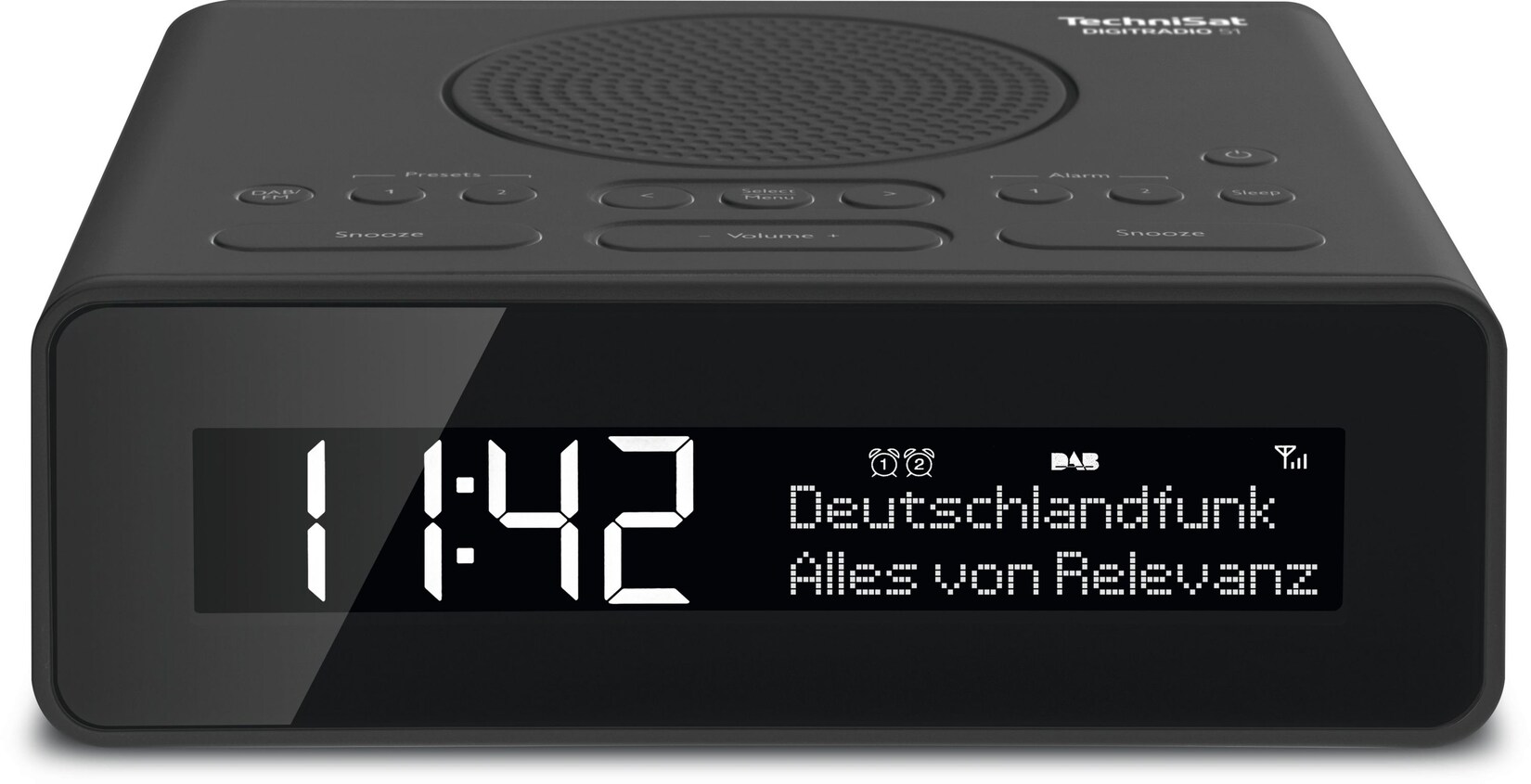 TechniSat DIGITRADIO 51 DAB+ & UKW Uhrenradio mit Radiowecktimer anthrazit