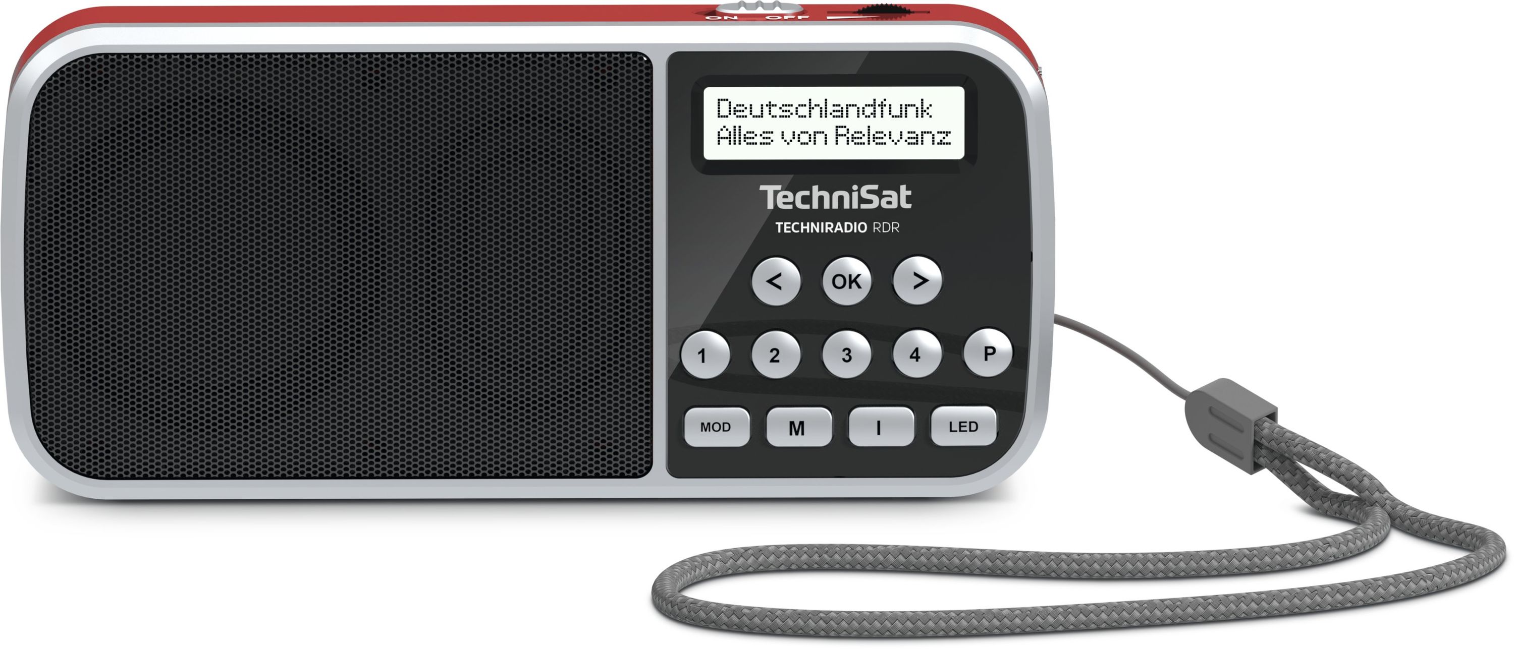 TechniSat TECHNIRADIO RDR | portables DAB+/UKW Radio inkl. Netzteil, Akku | rot - Bild 1