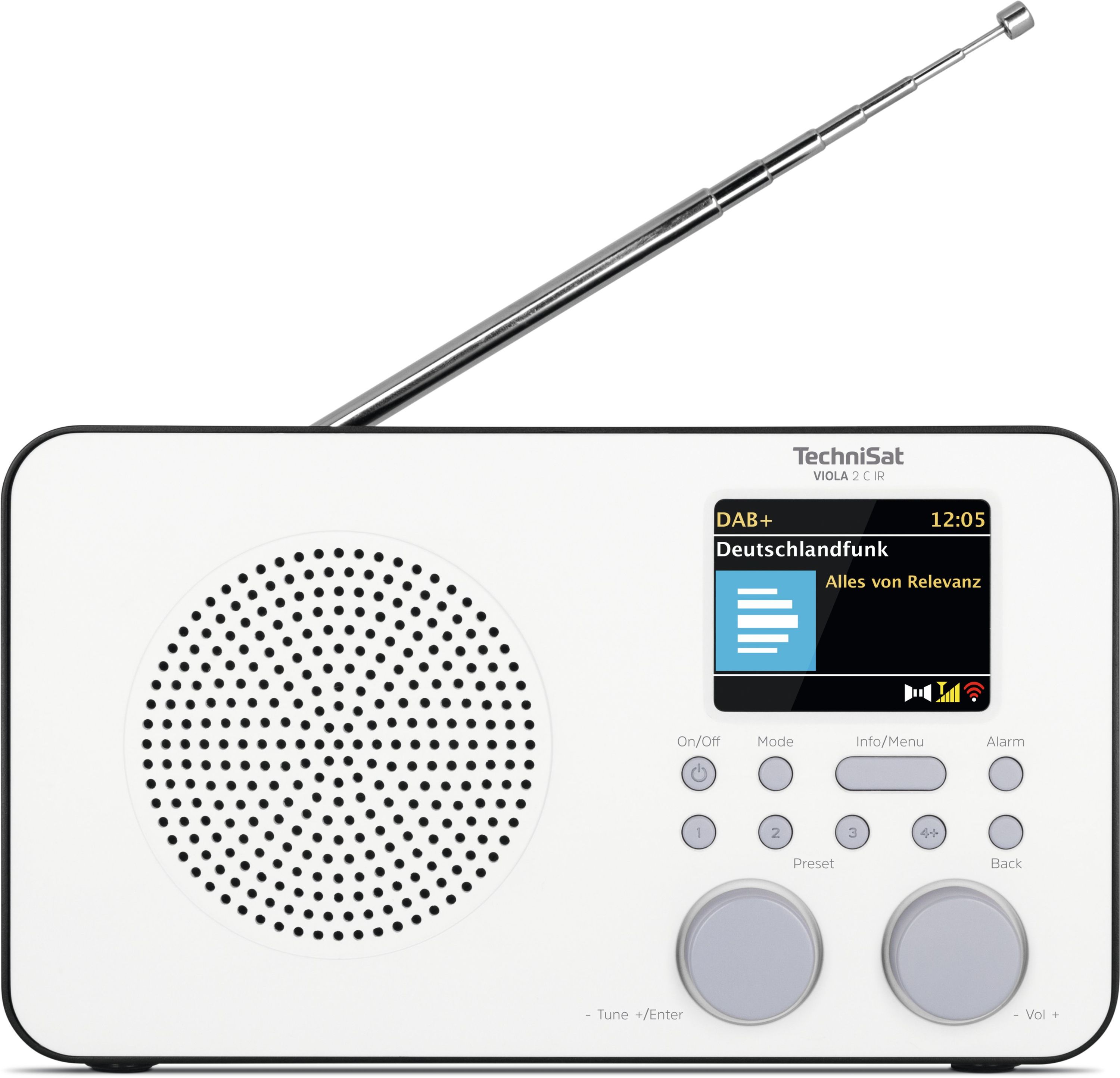 TechniSat VIOLA 2 C IR | tragbares DAB+ Internetradio mit Akku | wei&szlig;/schwarz - Bild 1