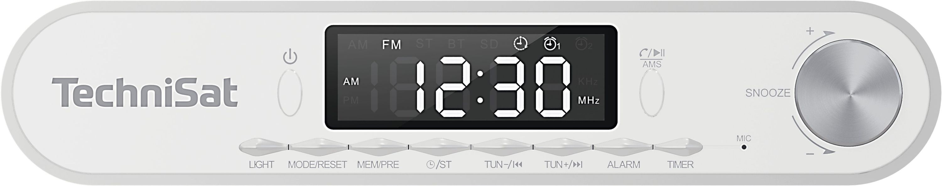 TechniSat Viola K&uuml;chenradio - 5 Watt Unterbau Radio mit UKW/FM, LED Display, Arbeitsleuchte, Timer, Bluetooth, Weckfunktion wei&szlig; - Bild 1
