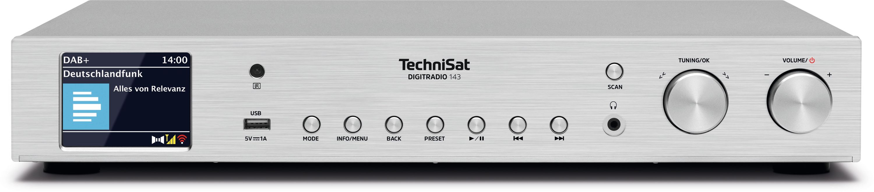 TechniSat DIGITRADIO 143 (V3) | Hi-Fi-Komponente, DAB+, Internetradio silber - Bild 1