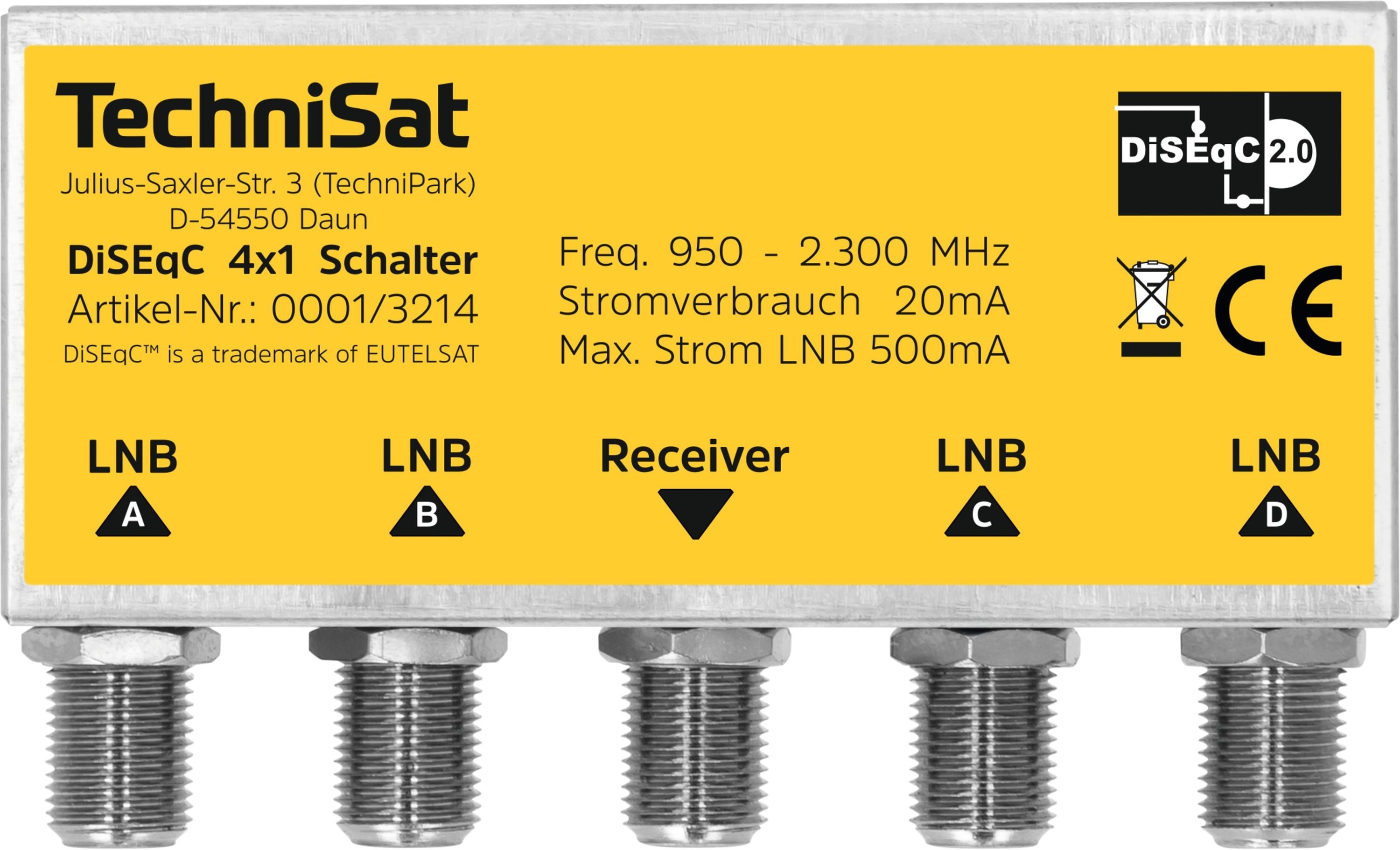 TechniSat DiSEqC 4x1 Switch | DiSEqC 4x1 Schalter mit Wetterschutzgeh&auml;use - Bild 1
