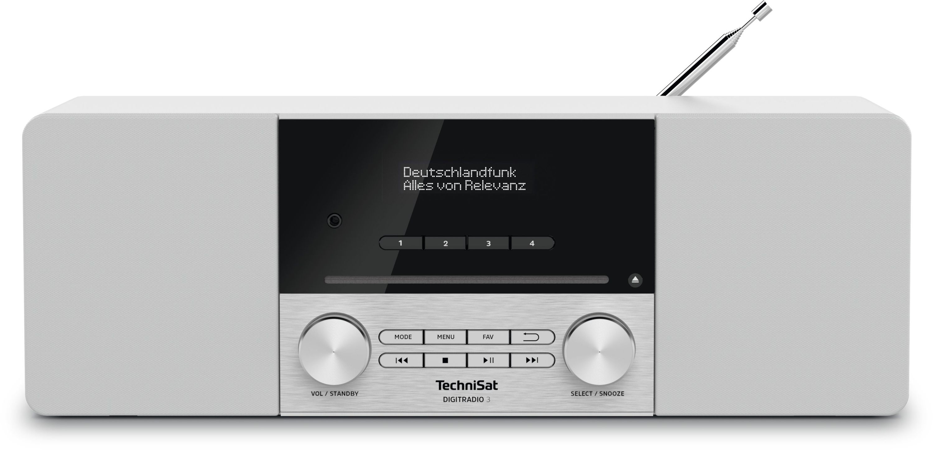 TechniSat DIGITRADIO 3 | DAB+/UKW/CD-Stereoradio, Bluetooth & MP3 wei&szlig; - Bild 1