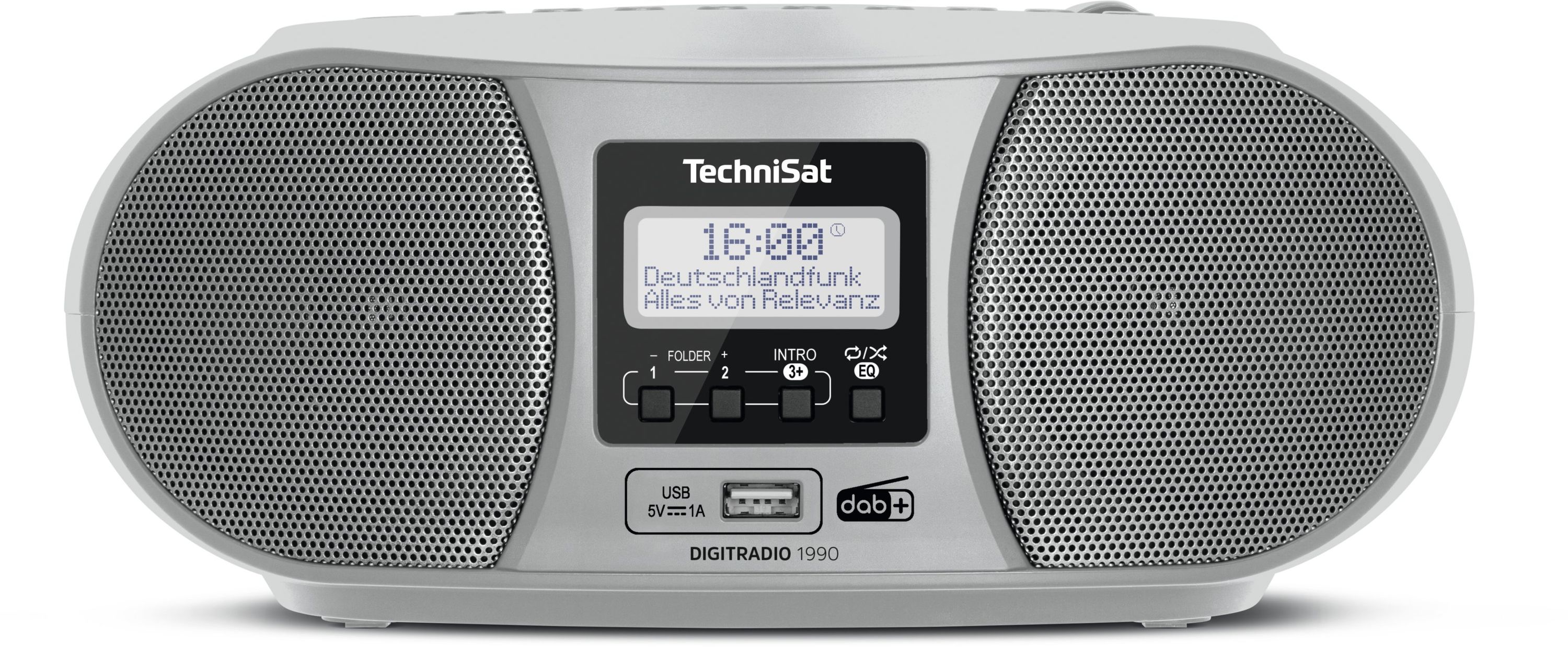 TechniSat DIGITRADIO 1990 | Stereo-Boombox mit DAB+, UKW, CD-Player silber - Bild 1