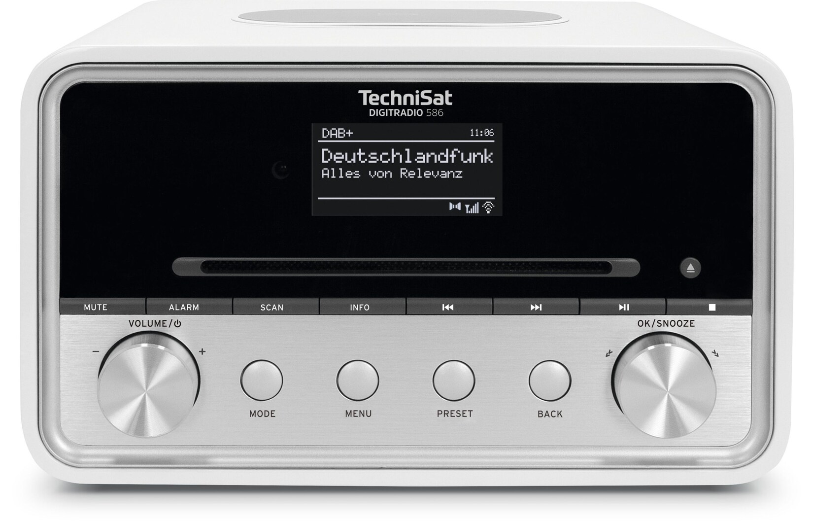 TechniSat DIGITRADIO 586   DAB+ & Internet-Radio, Wireless-Charging weiß/silber | 04019588139862