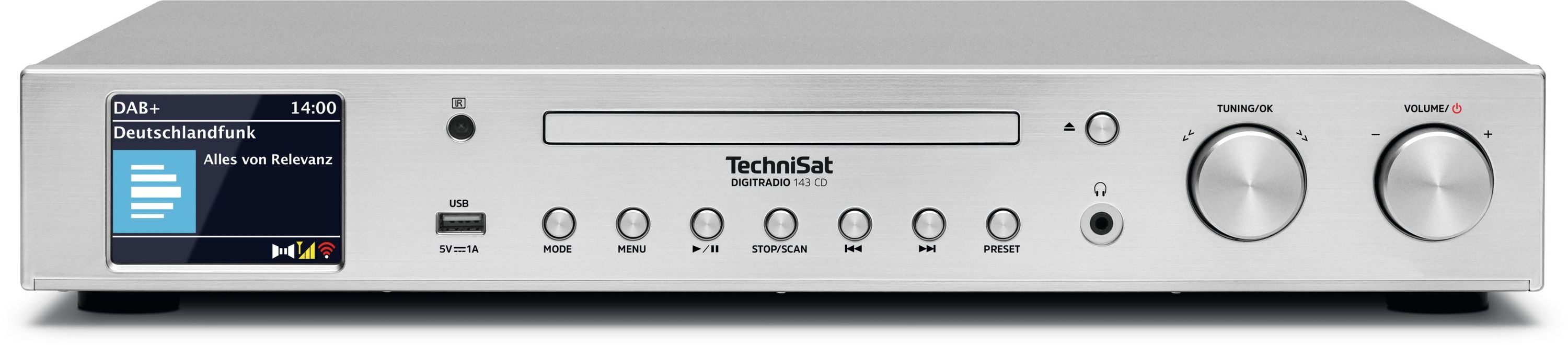 TechniSat DIGITRADIO 143 CD (V3) | HiFi-Tuner, DAB+, Internetradio, CD silber - Bild 1
