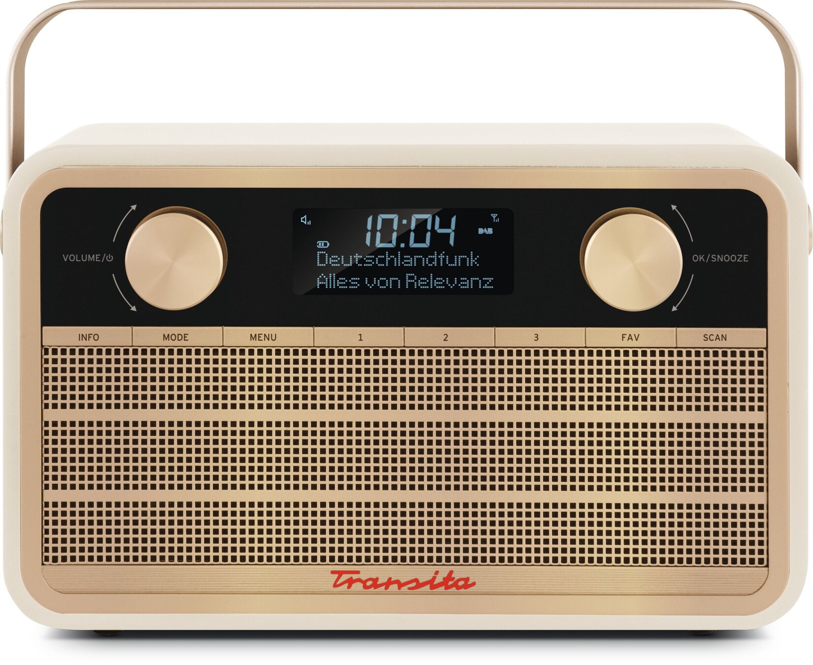 TechniSat Transita 120   tragbares DAB+ Radio mit Akku und Wecker   beige | 04019588139923