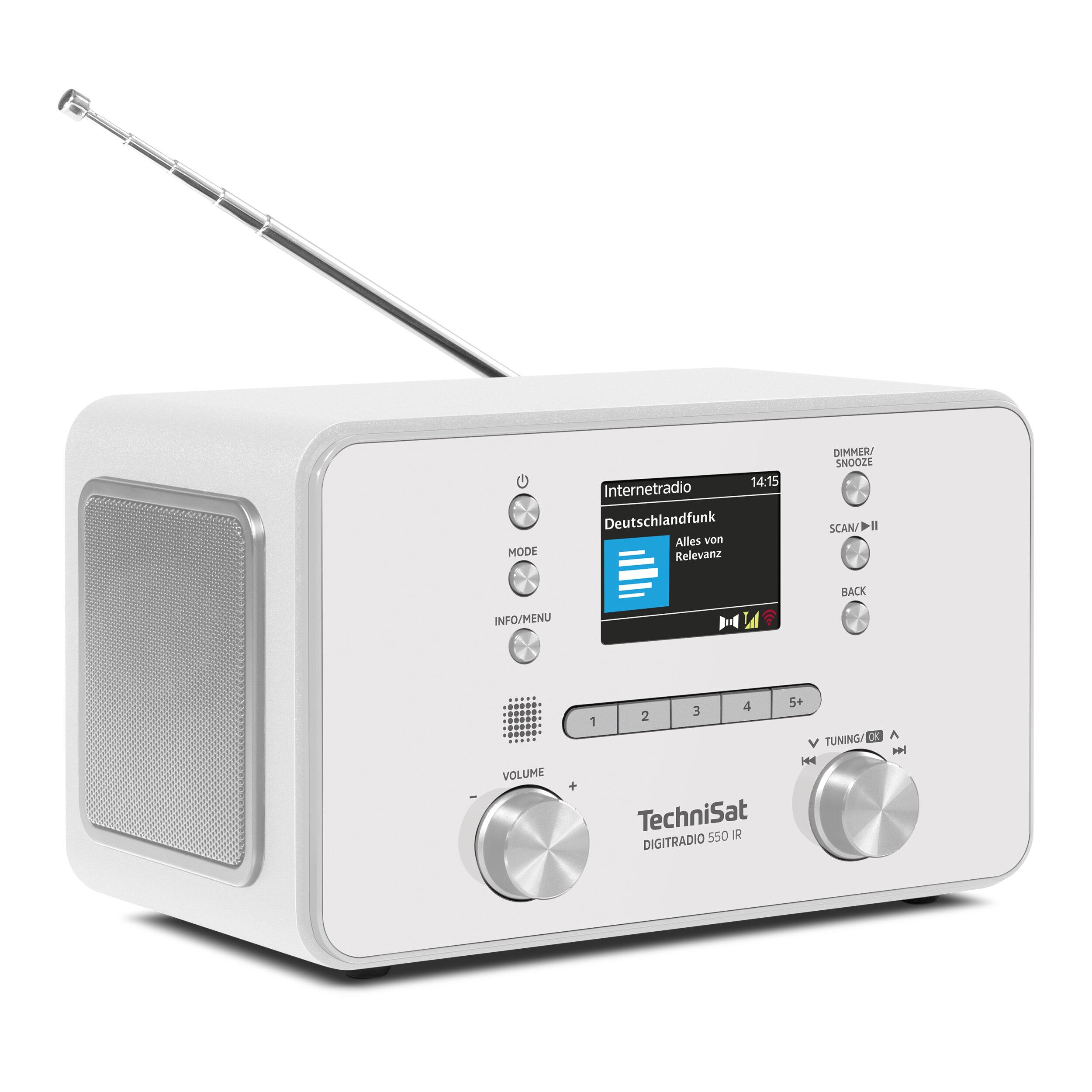 TechniSat DIGITRADIO 550 IR | DAB+ / UKW / Internet-Radio, Bluetooth wei&szlig; - Bild 1