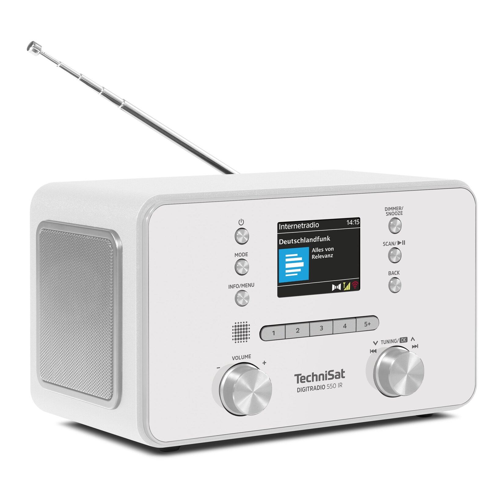 TechniSat DIGITRADIO 550 IR DAB+ / UKW / Internet-Radio, Bluetooth weiß