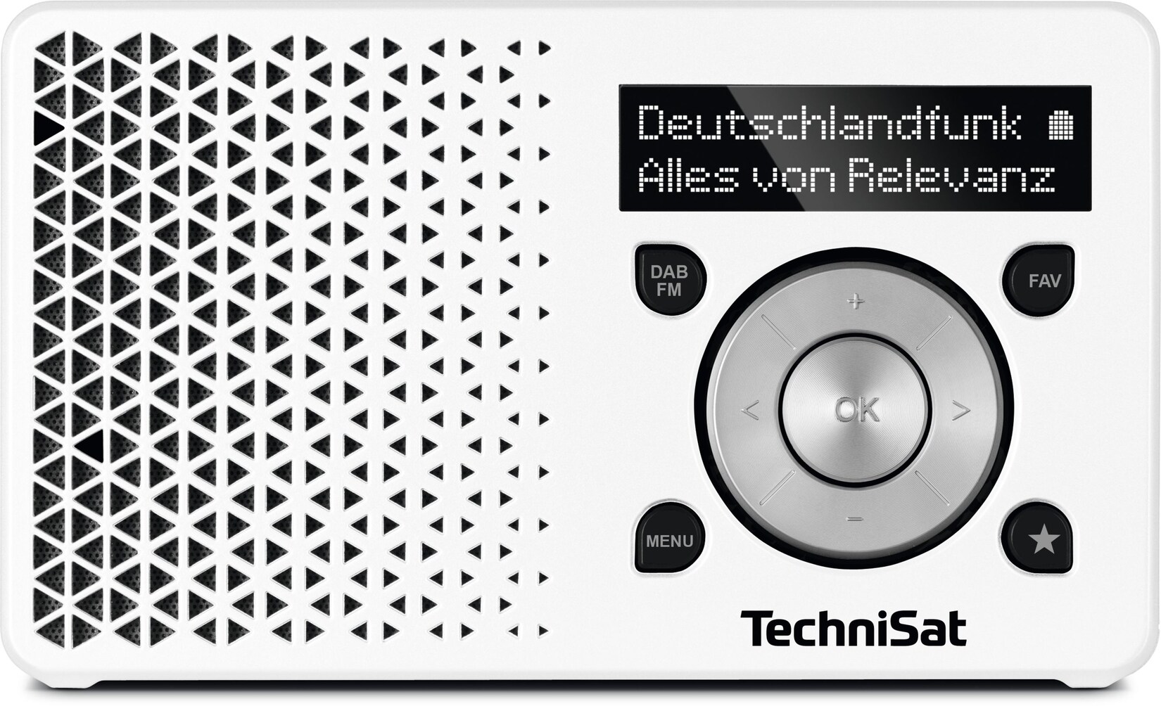 TechniSat DIGITRADIO 1   Tragbares DAB+ & UKW-Radio, Akku weiß/silber | 04019588149977