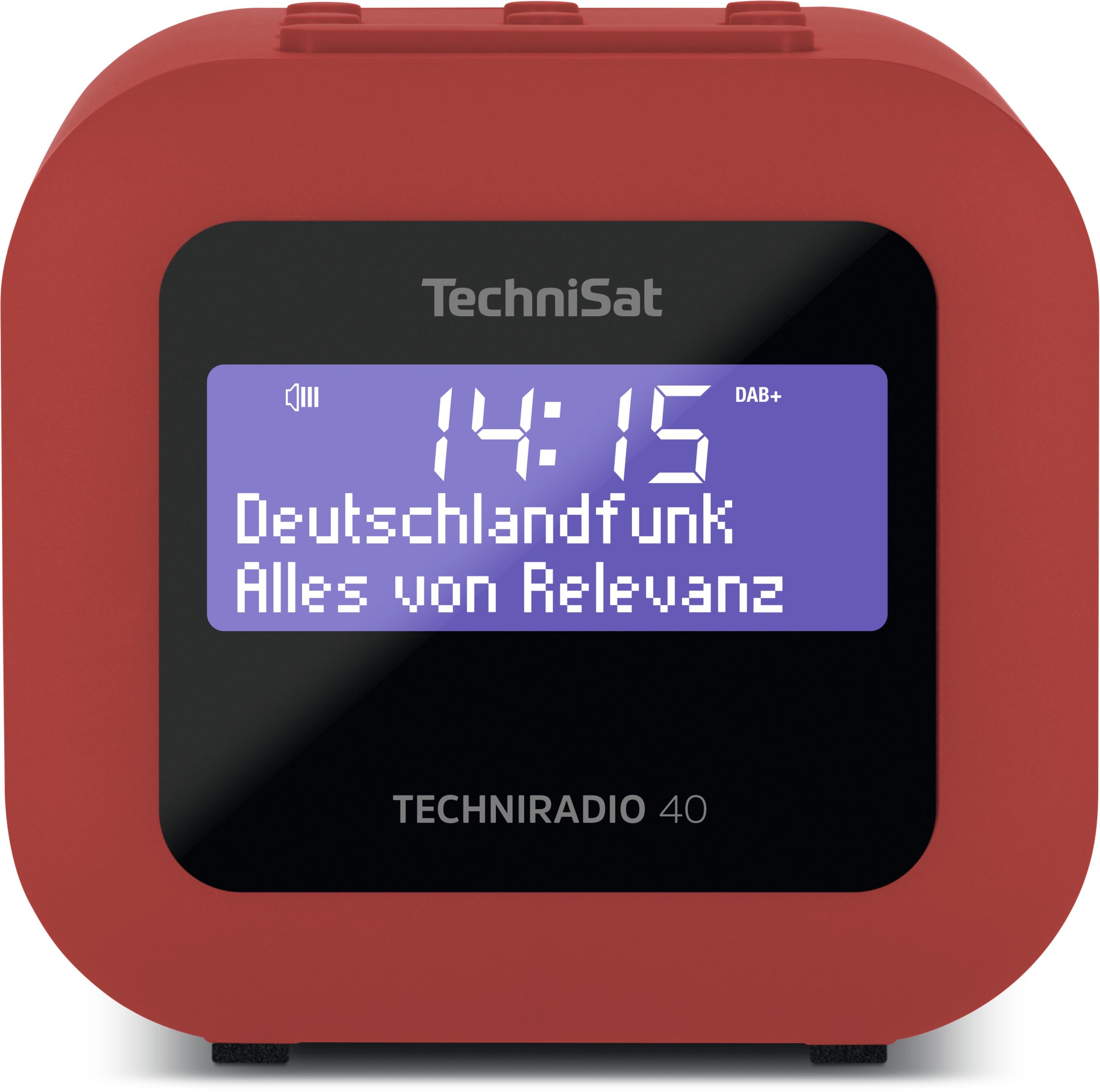 TechniSat TECHNIRADIO 40 | DAB+ Radiowecker mit Sleeptimer und Snooze | rot rot - Bild 1