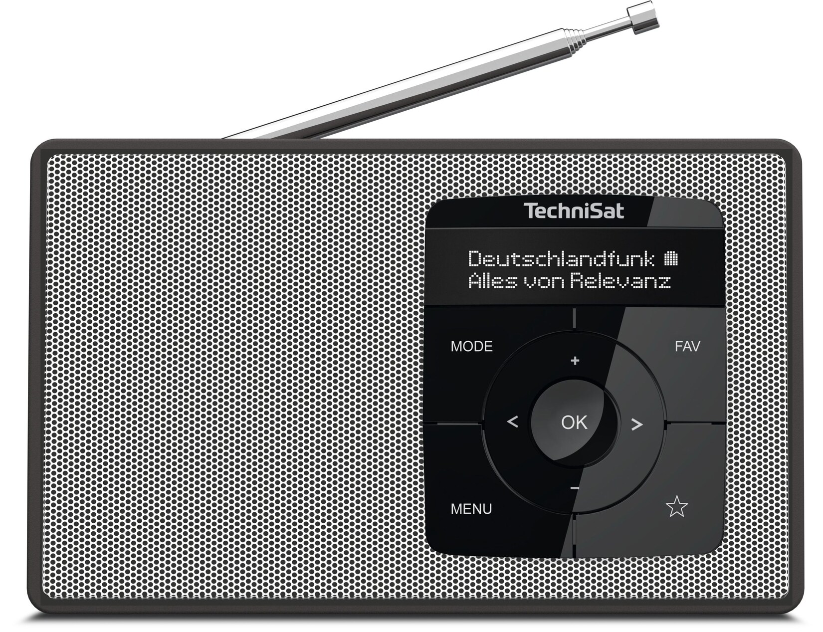 TechniSat DIGITRADIO 2 Portables DAB+/UKW-Radio, Bluetooth schwarz/weiß
