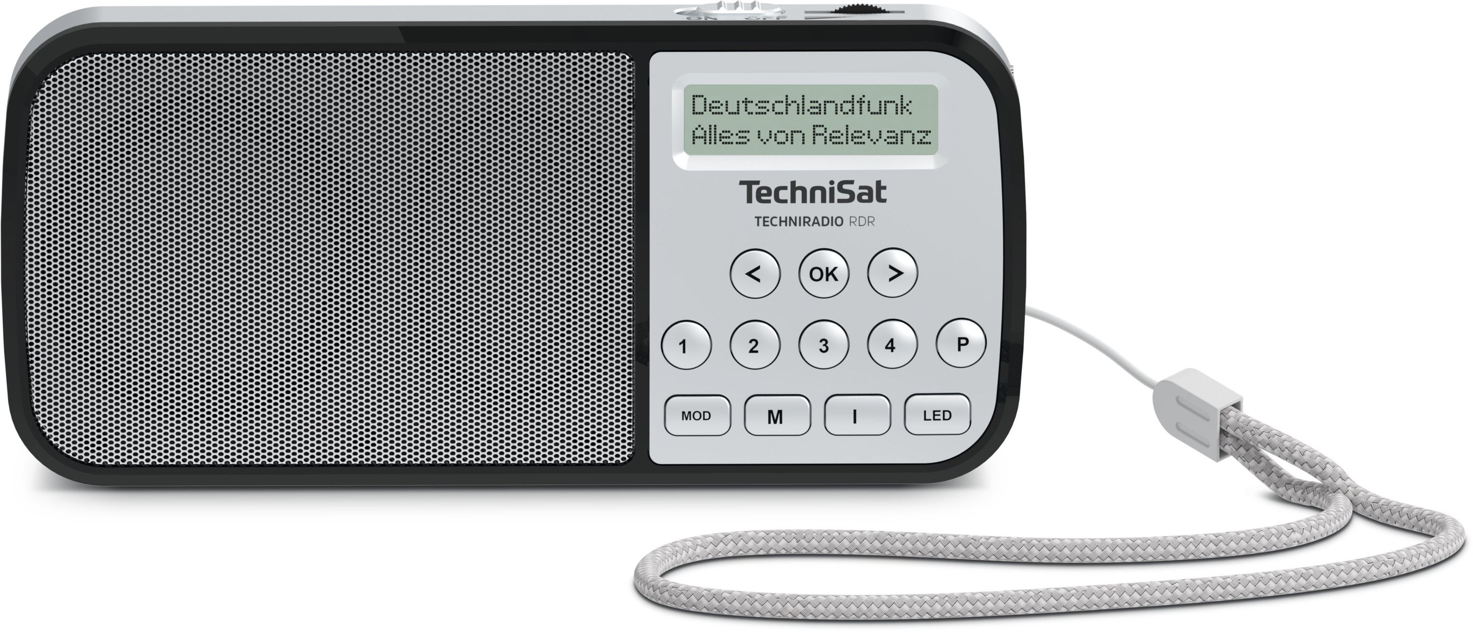 TechniSat TECHNIRADIO RDR | portables DAB+/UKW Radio mit Akku, 1 W, USB | wei&szlig; silber - Bild 1
