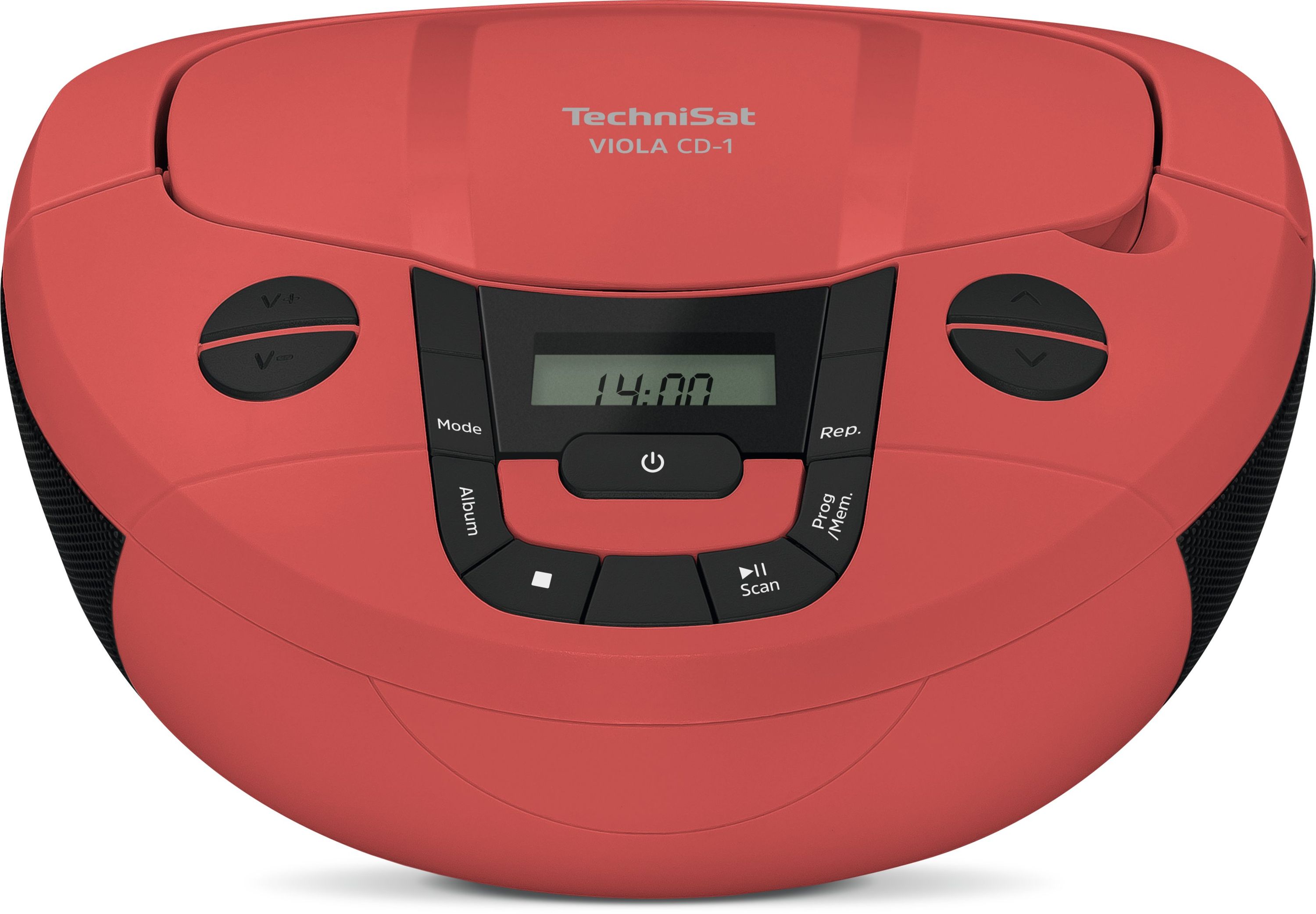 TechniSat Viola CD-1 | Boombox mit Bluetooth, Batteriebetrieb & CD-Player rot - Bild 1